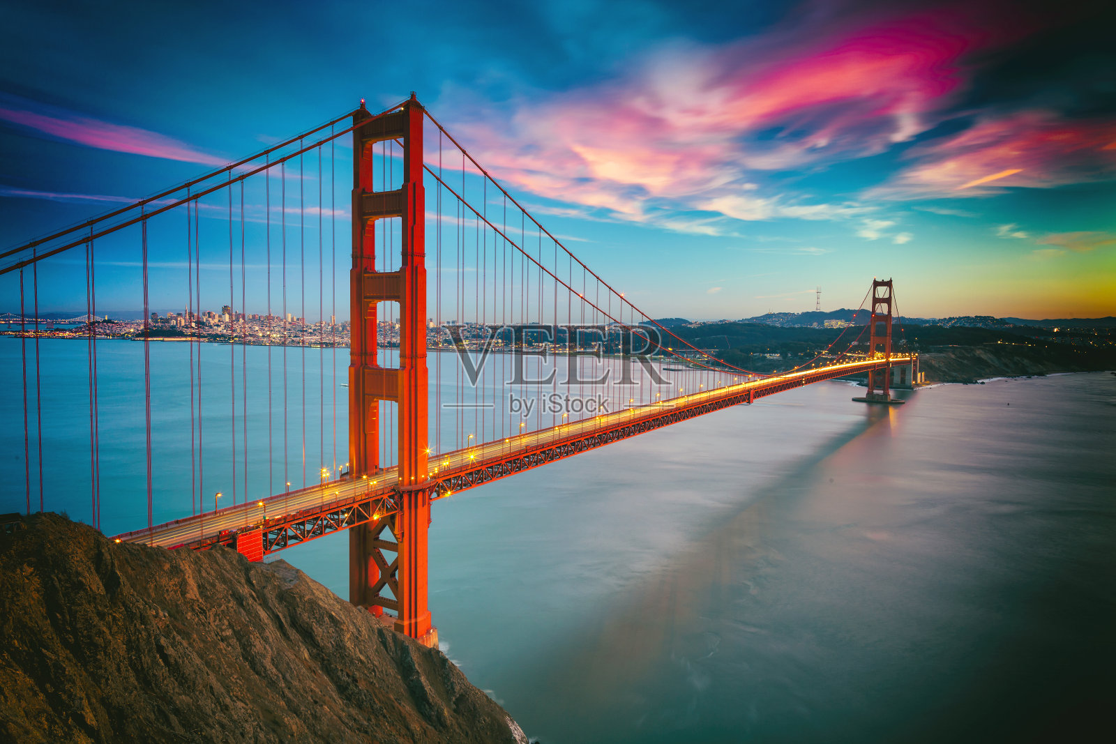 旧金山和金门大桥照片摄影图片