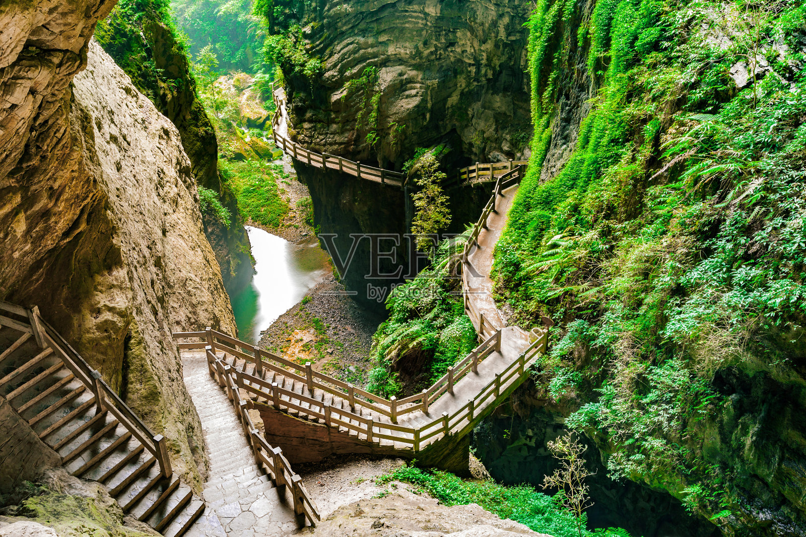 中国西南部重庆市武隆县龙水峡峡照片摄影图片