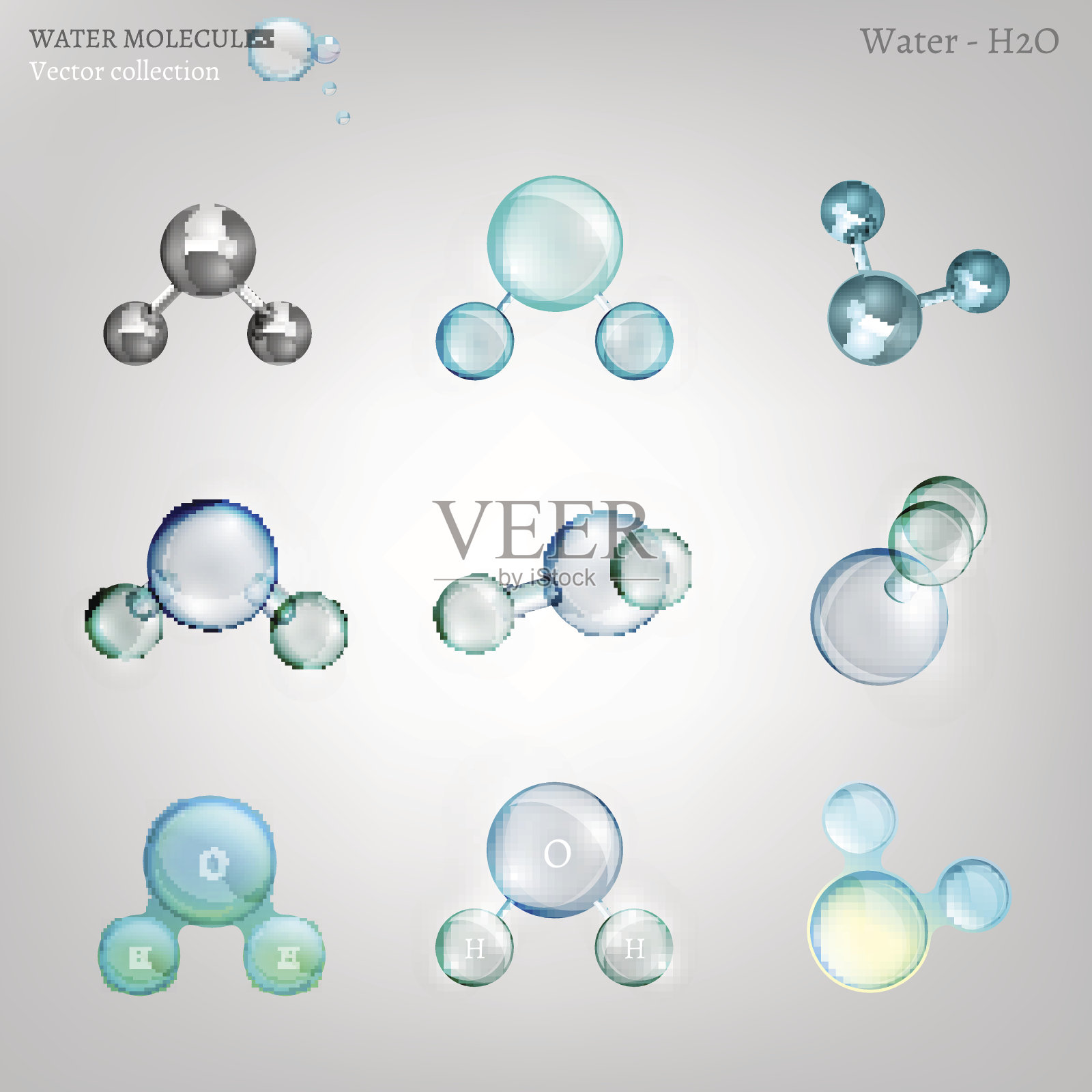 水分子组设计元素图片