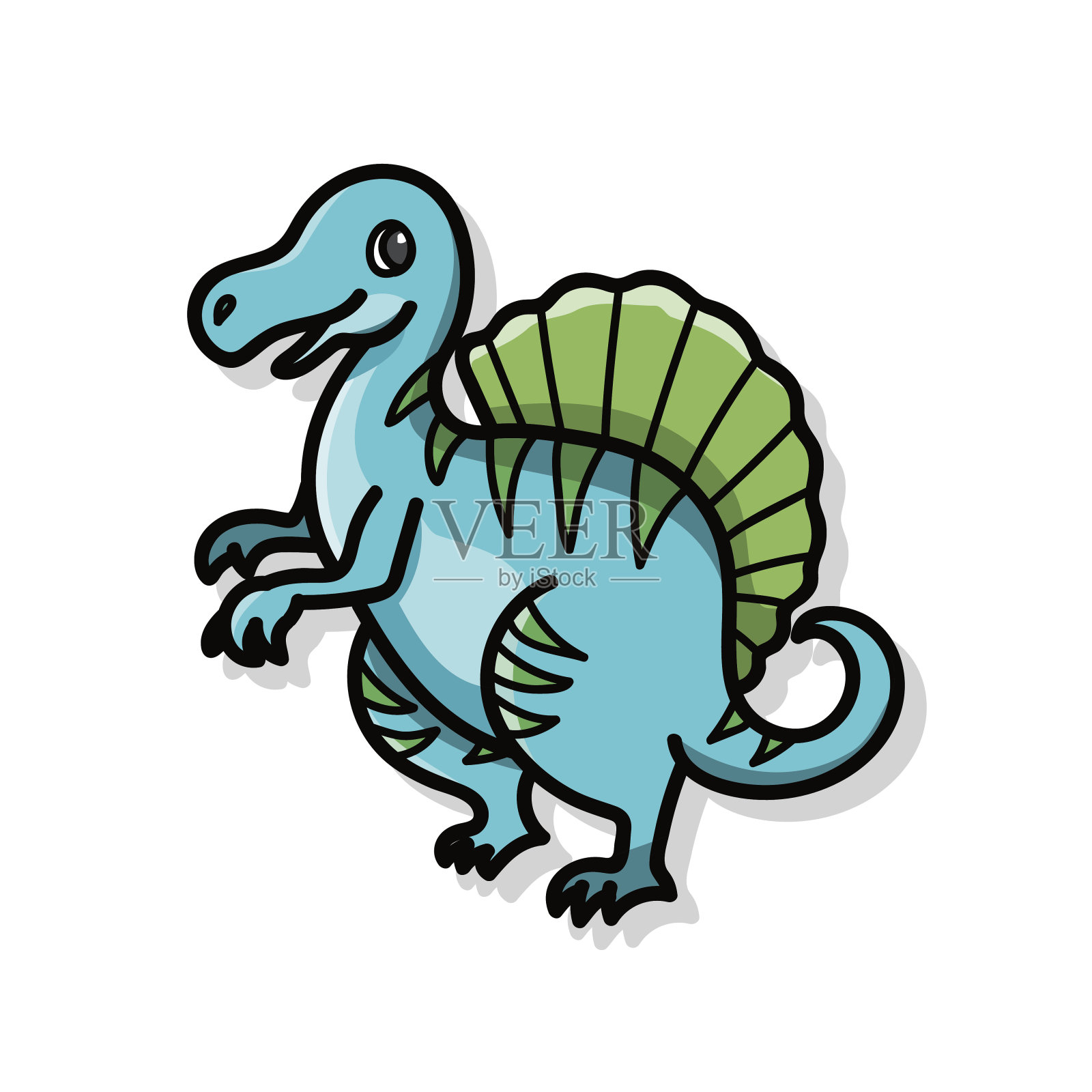 恐龙涂鸦插画图片素材