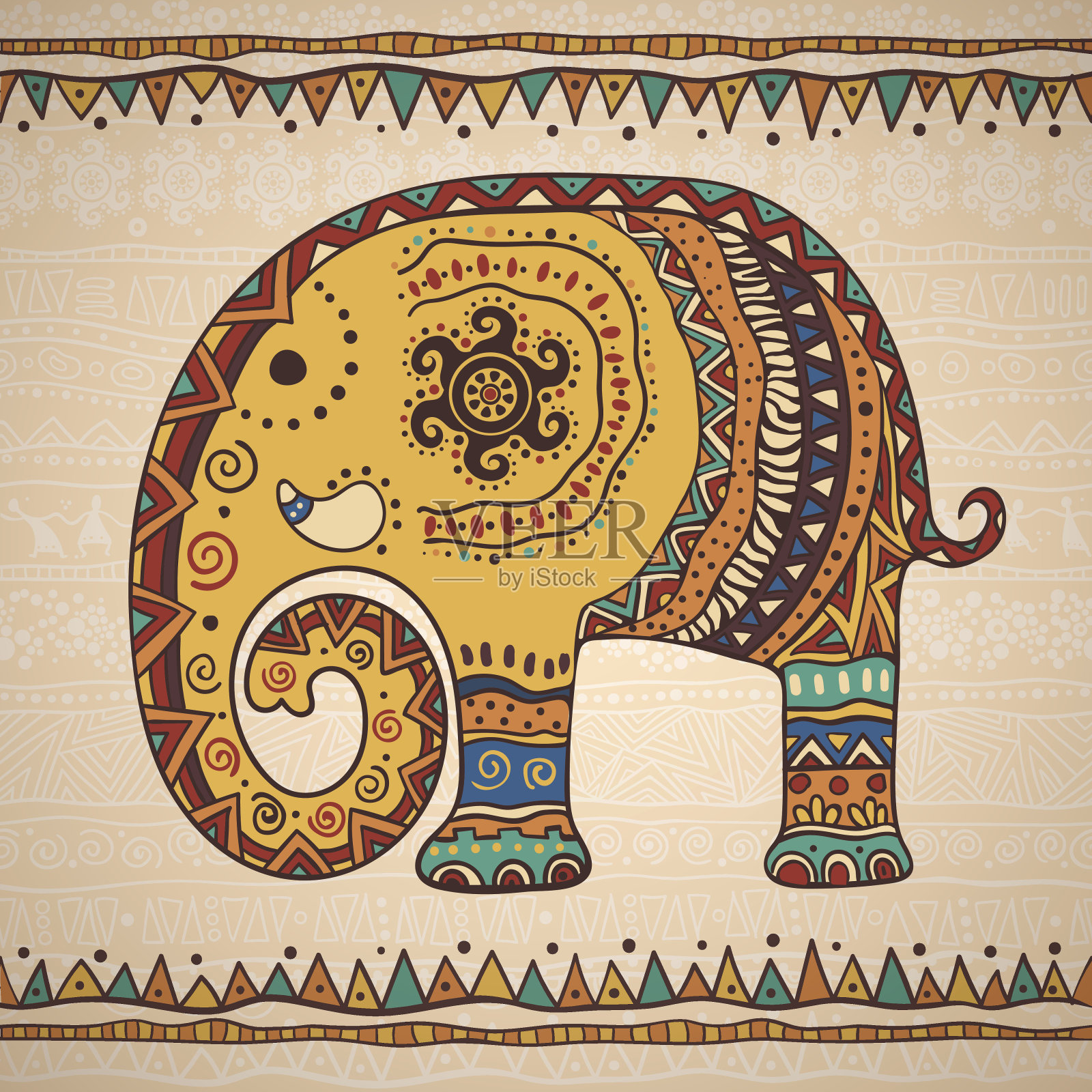 装饰插画大象插画图片素材