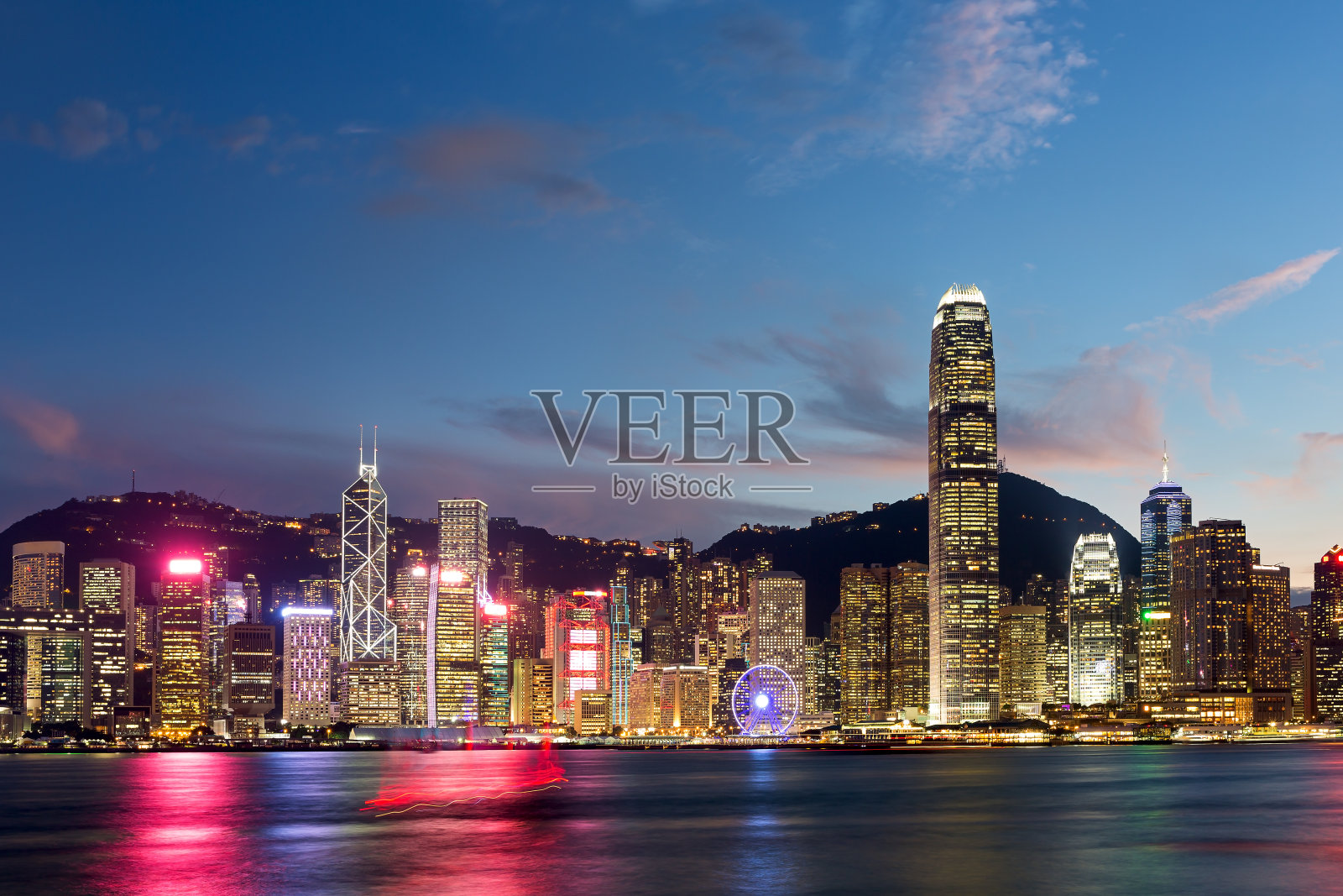 香港著名夜景照片摄影图片