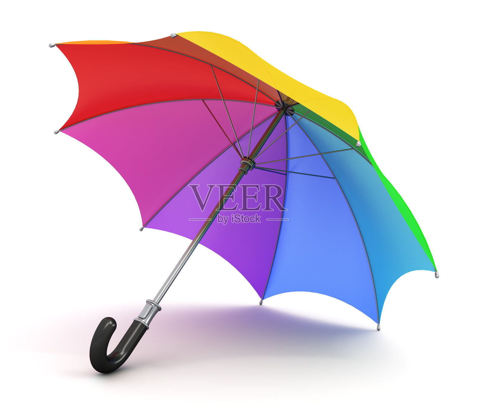 彩虹伞照片摄影图片