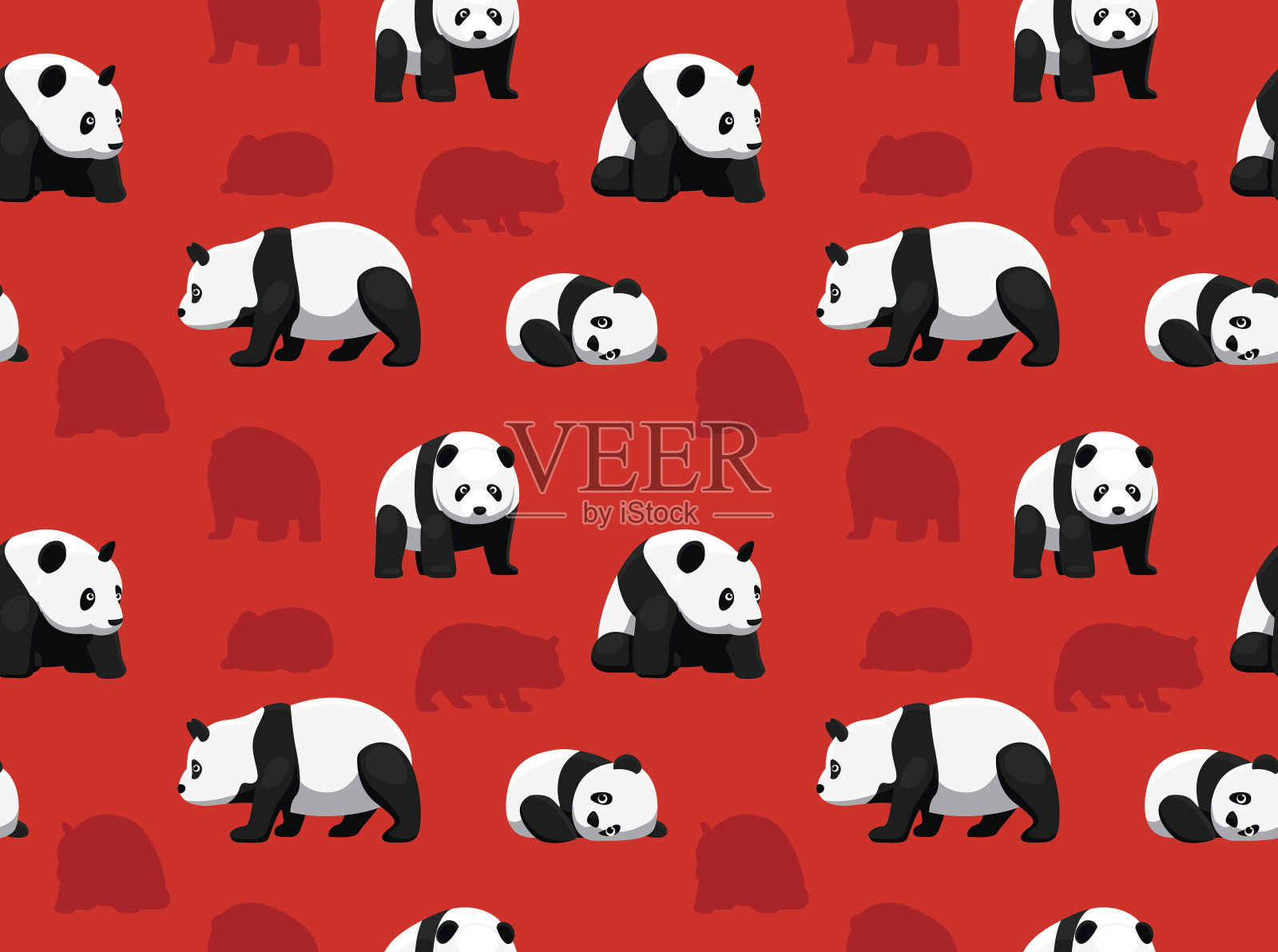 熊熊猫壁纸插画图片素材
