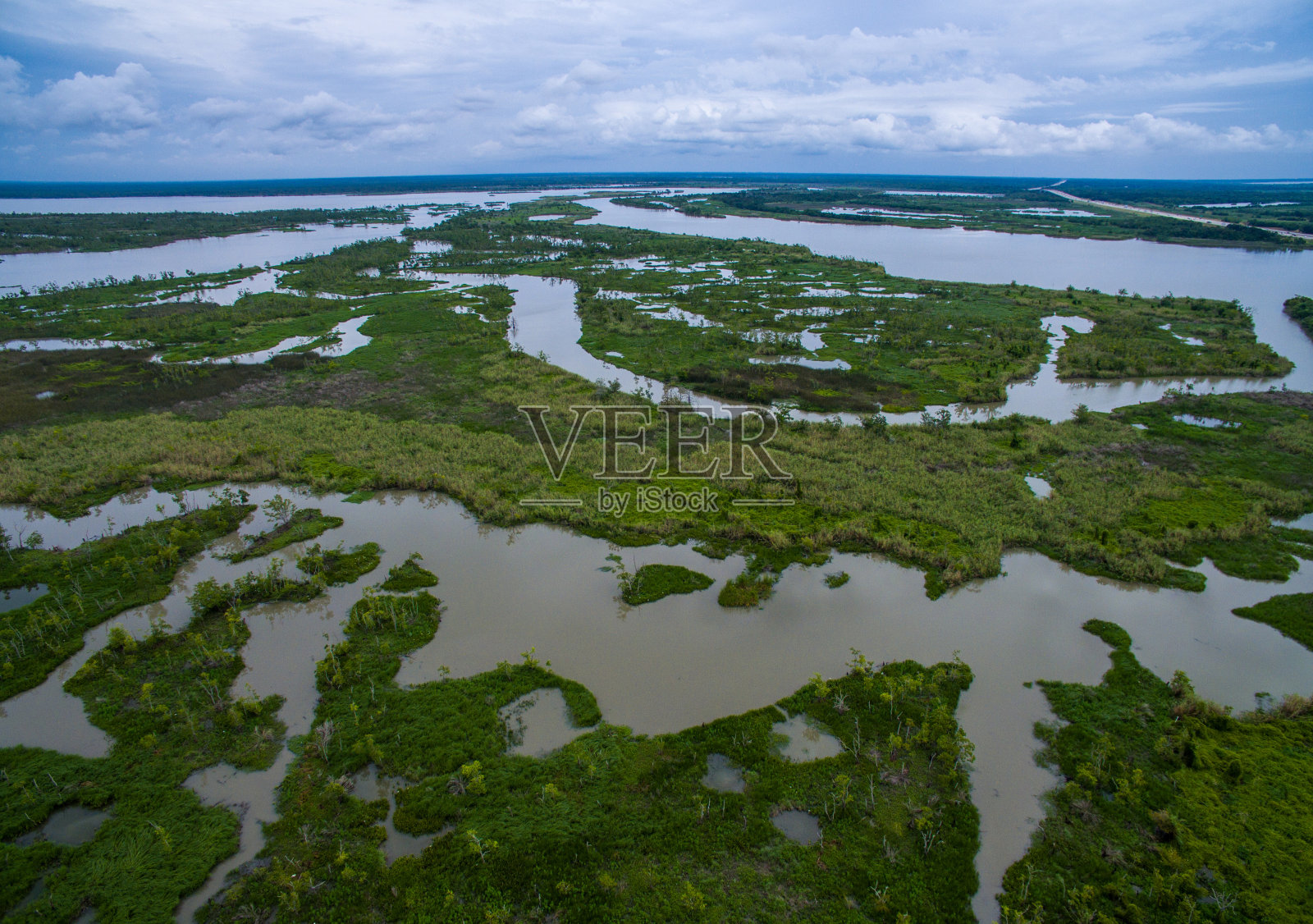 湿地沼泽三角洲靠近德克萨斯州路易斯安那州边境照片摄影图片
