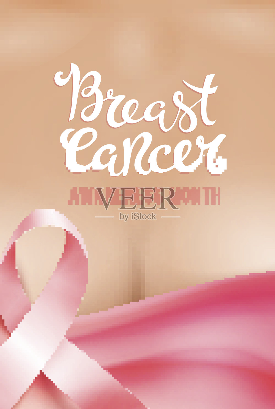 乳腺癌意识插画图片素材