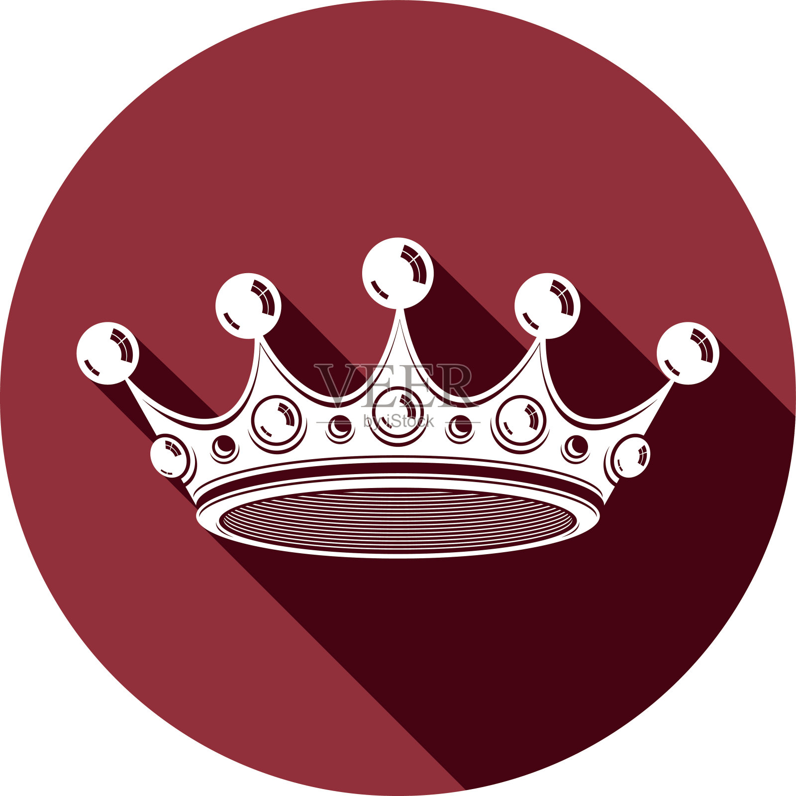 皇室设计元素，帝王的象征。时尚雄伟的3d皇冠插画图片素材