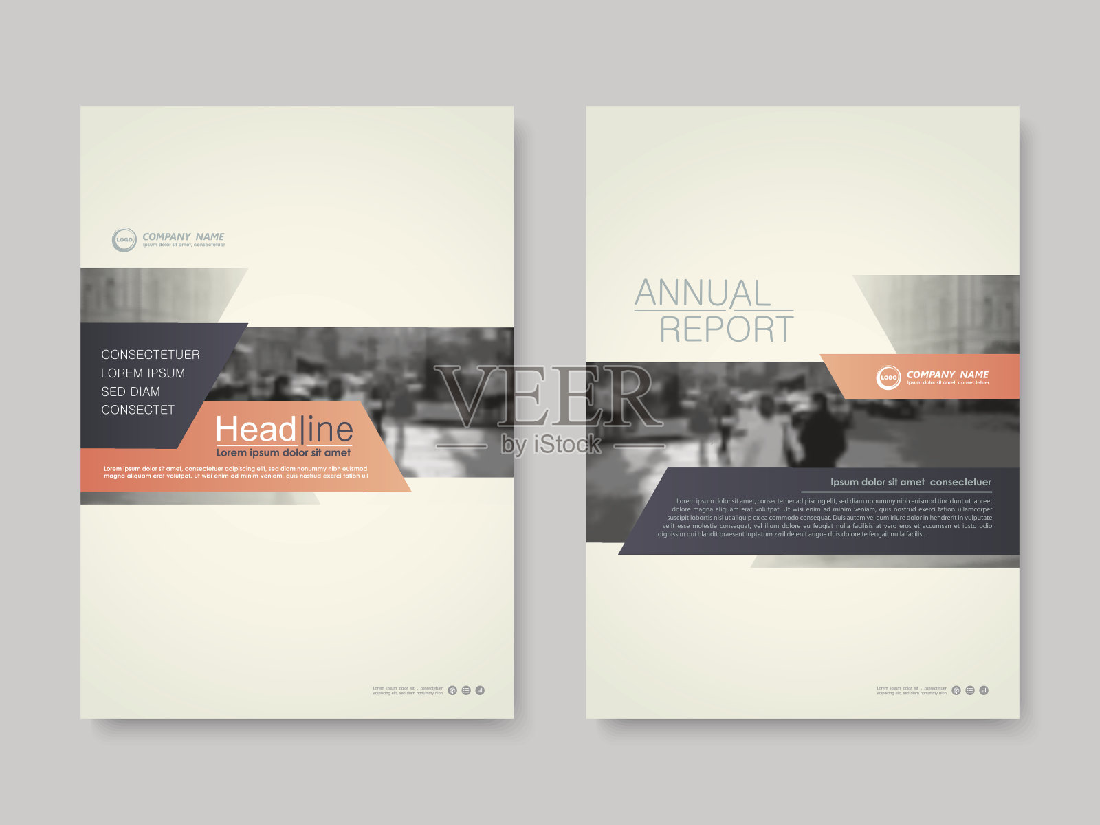 封面设计年度报告，传单，简报，小册子。设计模板素材