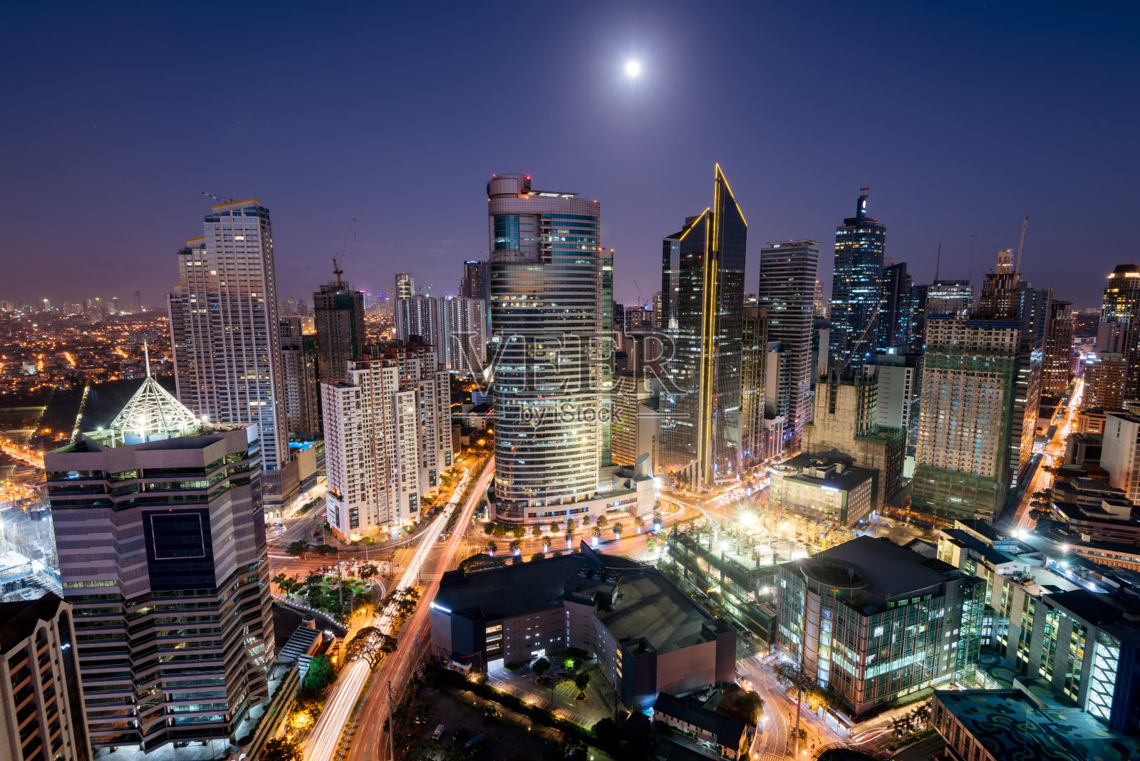 马卡蒂天际线，大马尼拉-菲律宾照片摄影图片