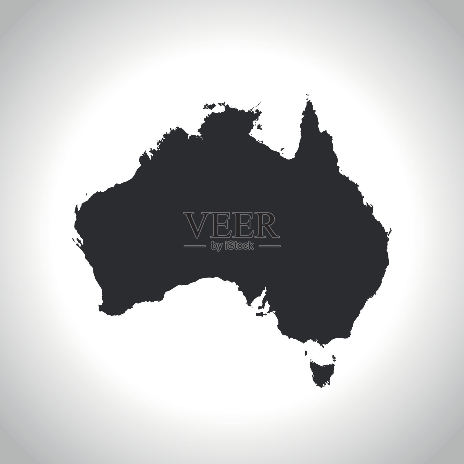 澳大利亚的地图插画图片素材