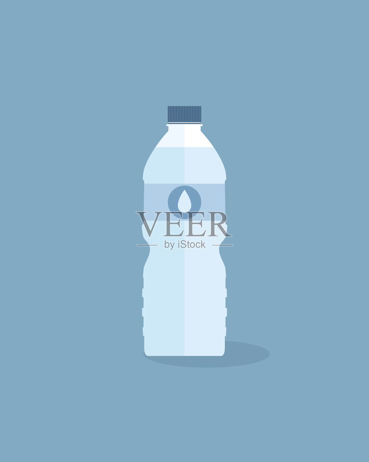 一瓶水插画图片素材