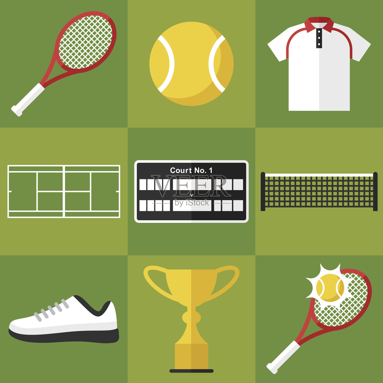 网球的图标插画图片素材