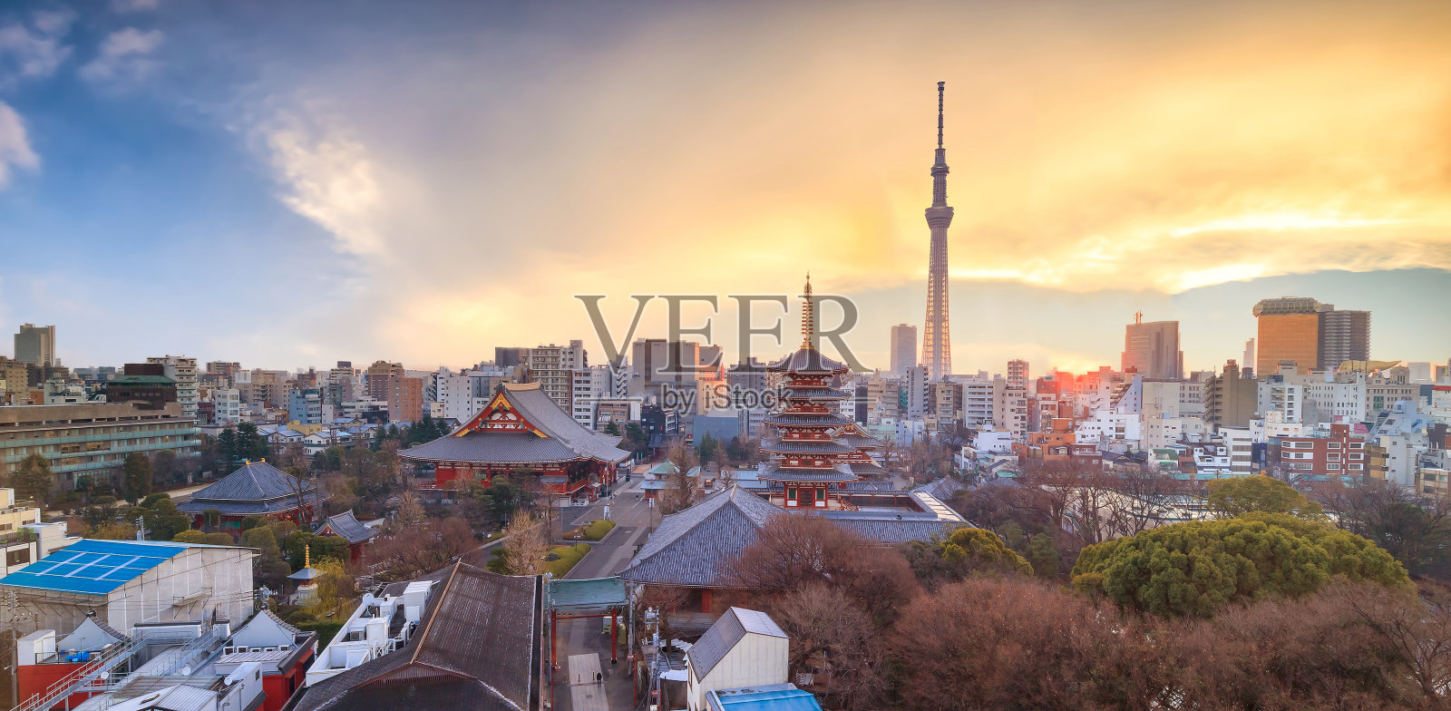 日落时分的东京天际线照片摄影图片