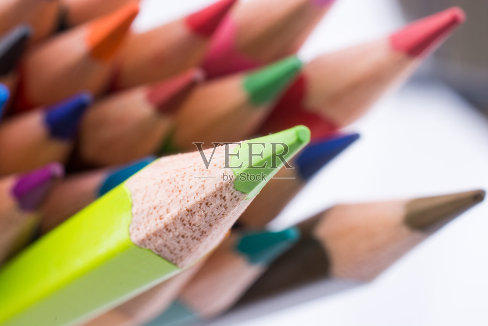 彩色铅笔的各种颜色照片摄影图片