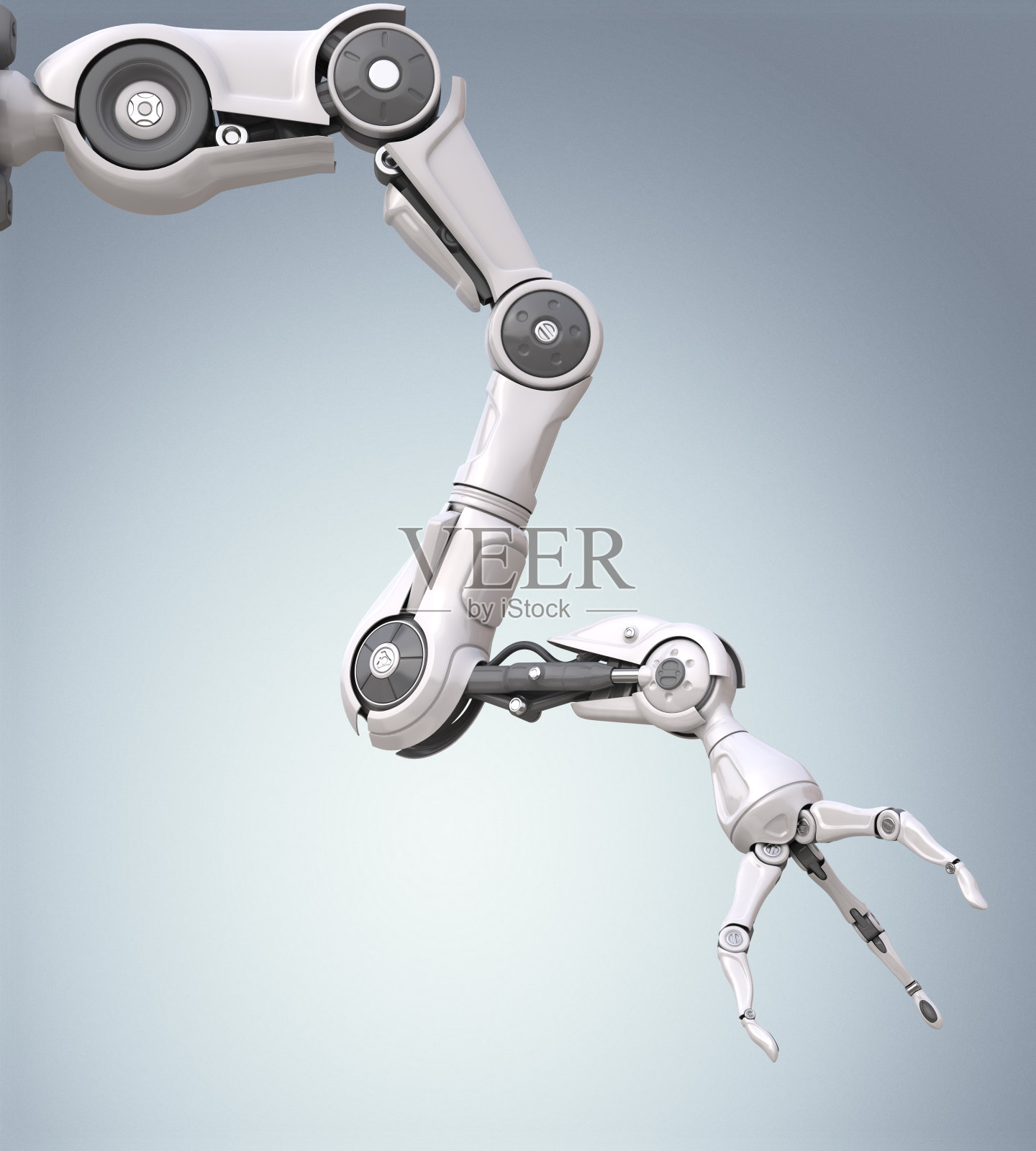 具有机械痉挛功能的未来机器人手臂照片摄影图片