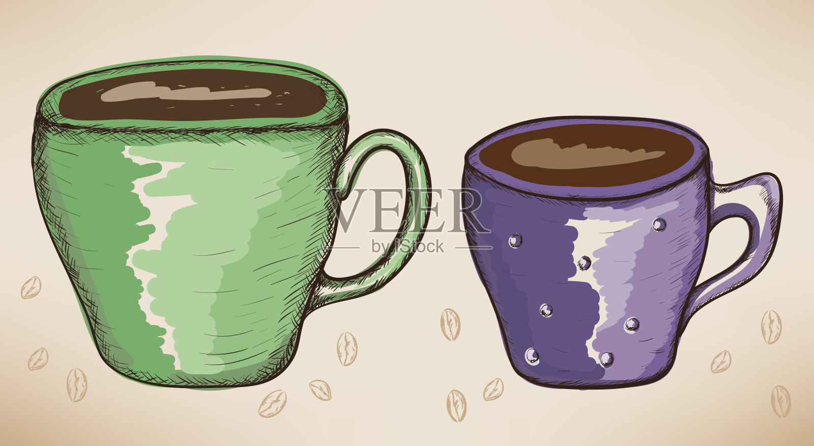 杯咖啡。插画图片素材