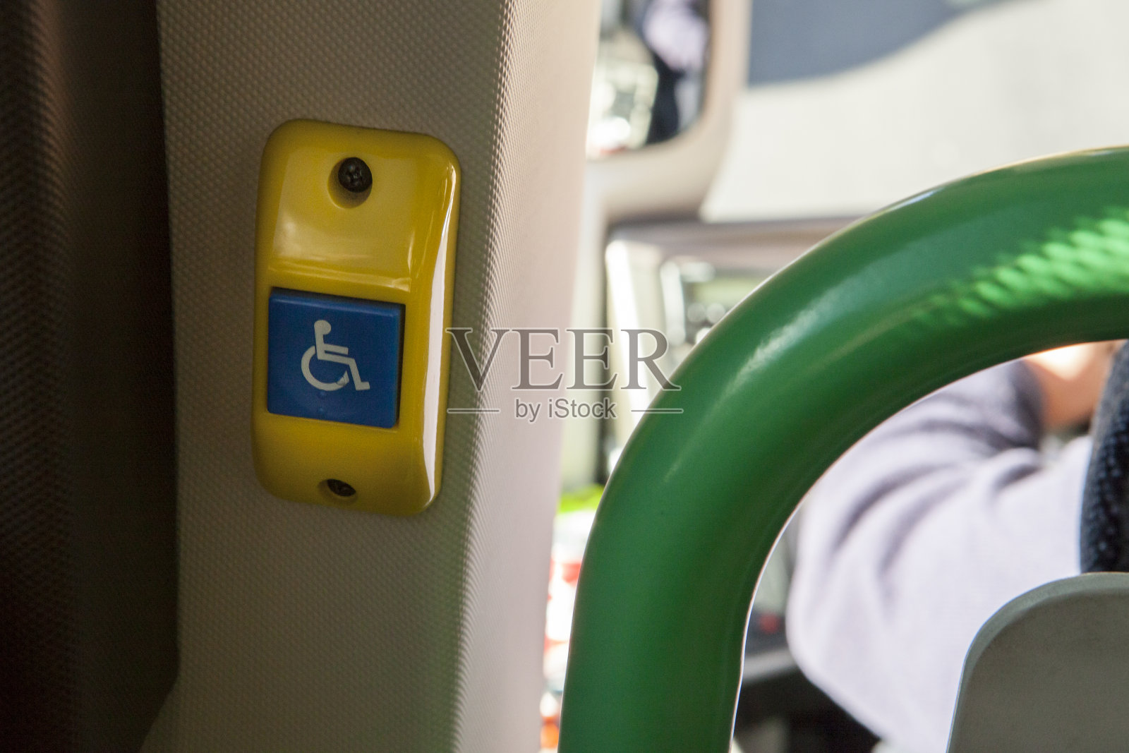 残疾人旅游车上的按钮照片摄影图片