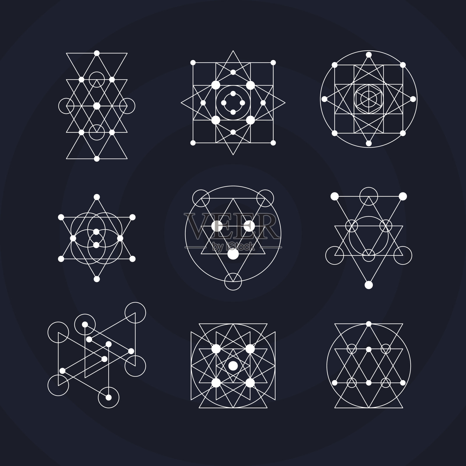 神圣几何学的符号插画图片素材
