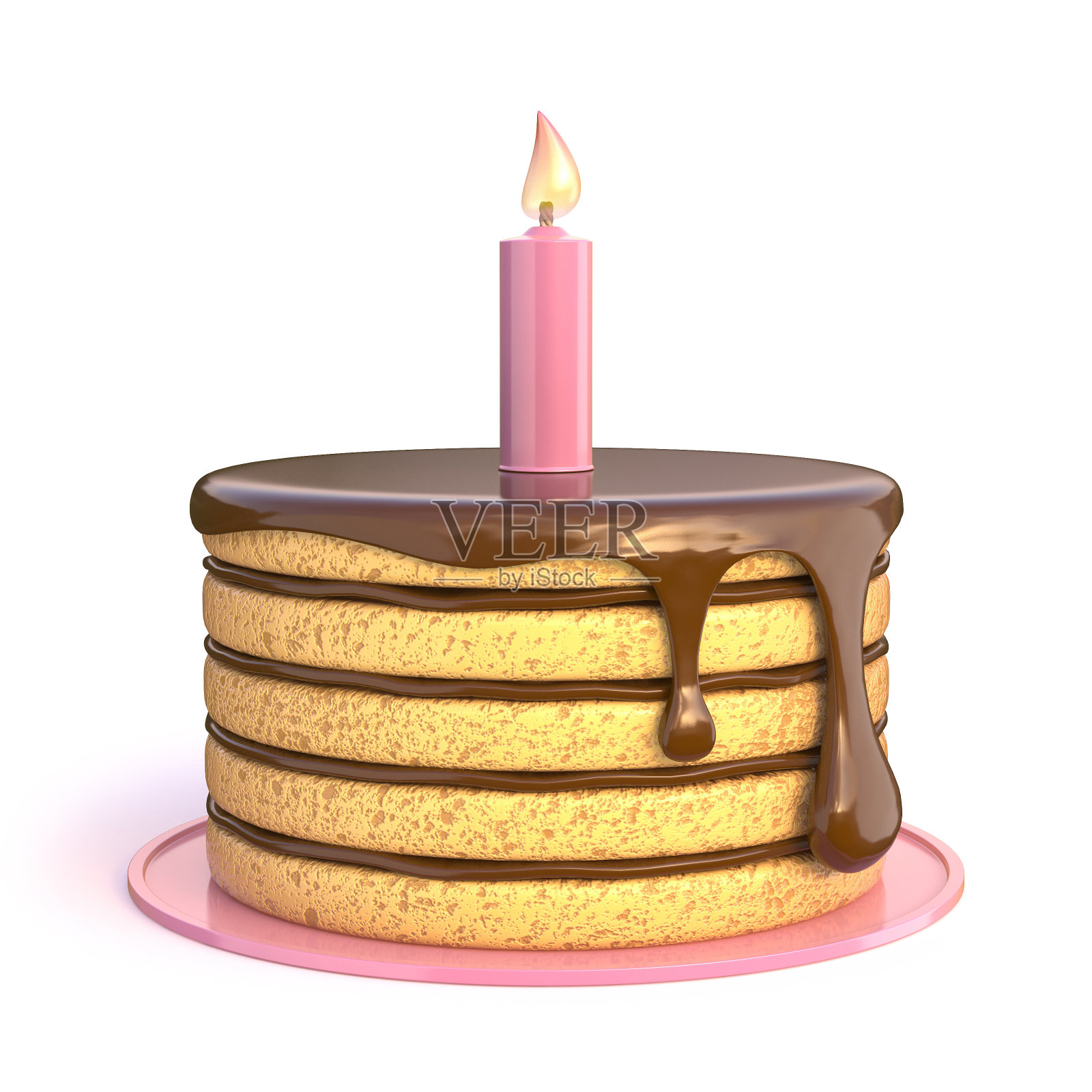 生日蛋糕3 d插画图片素材