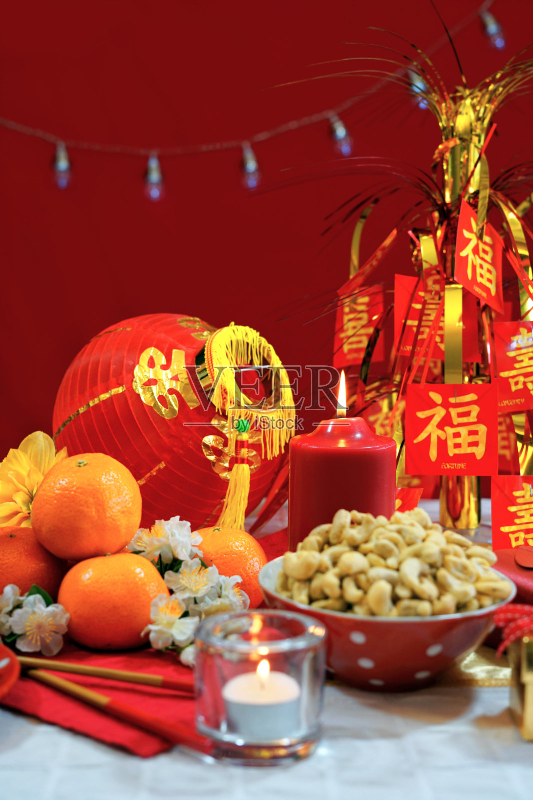 中国新年聚会餐桌照片摄影图片