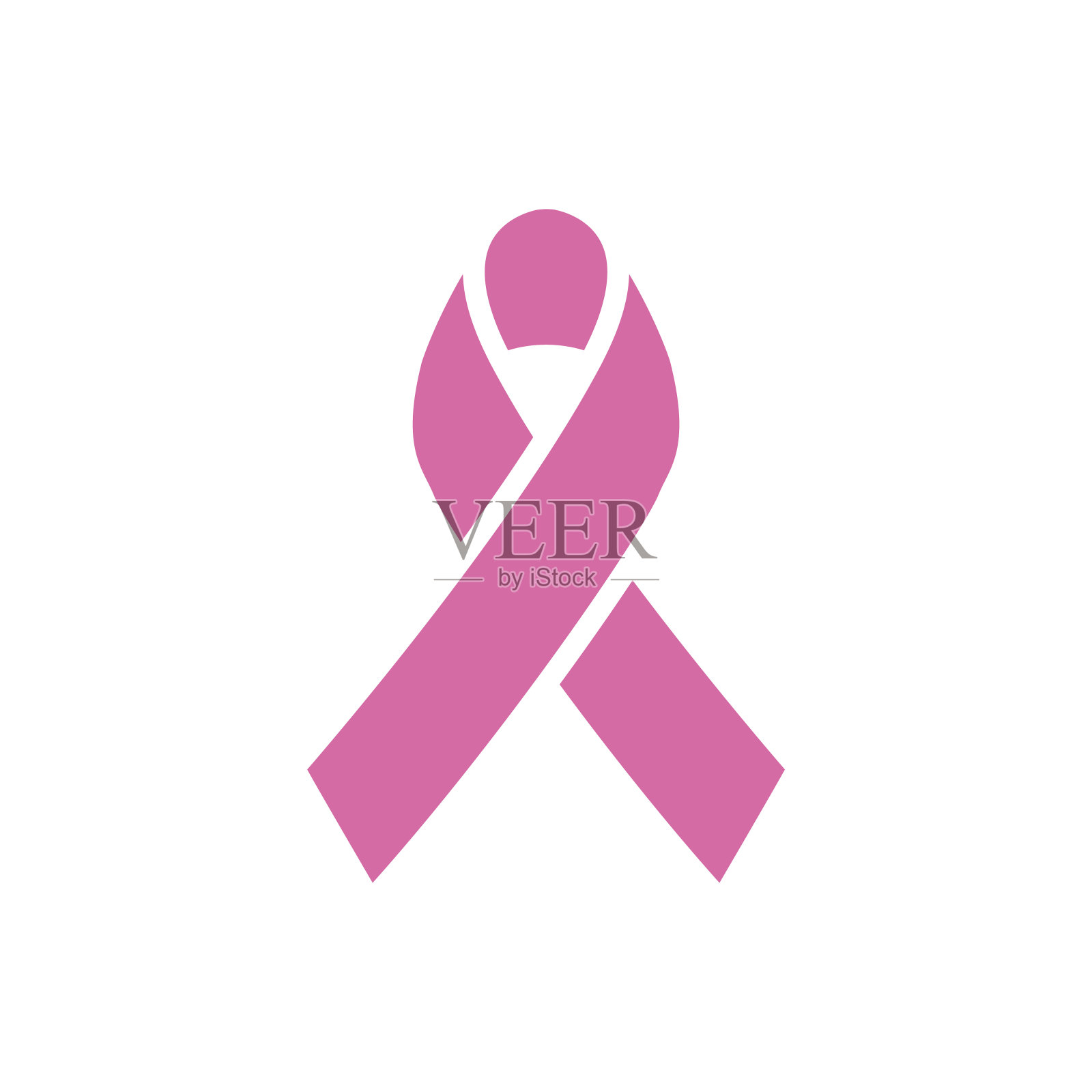 粉红丝带，乳腺癌意识的象征设计元素图片