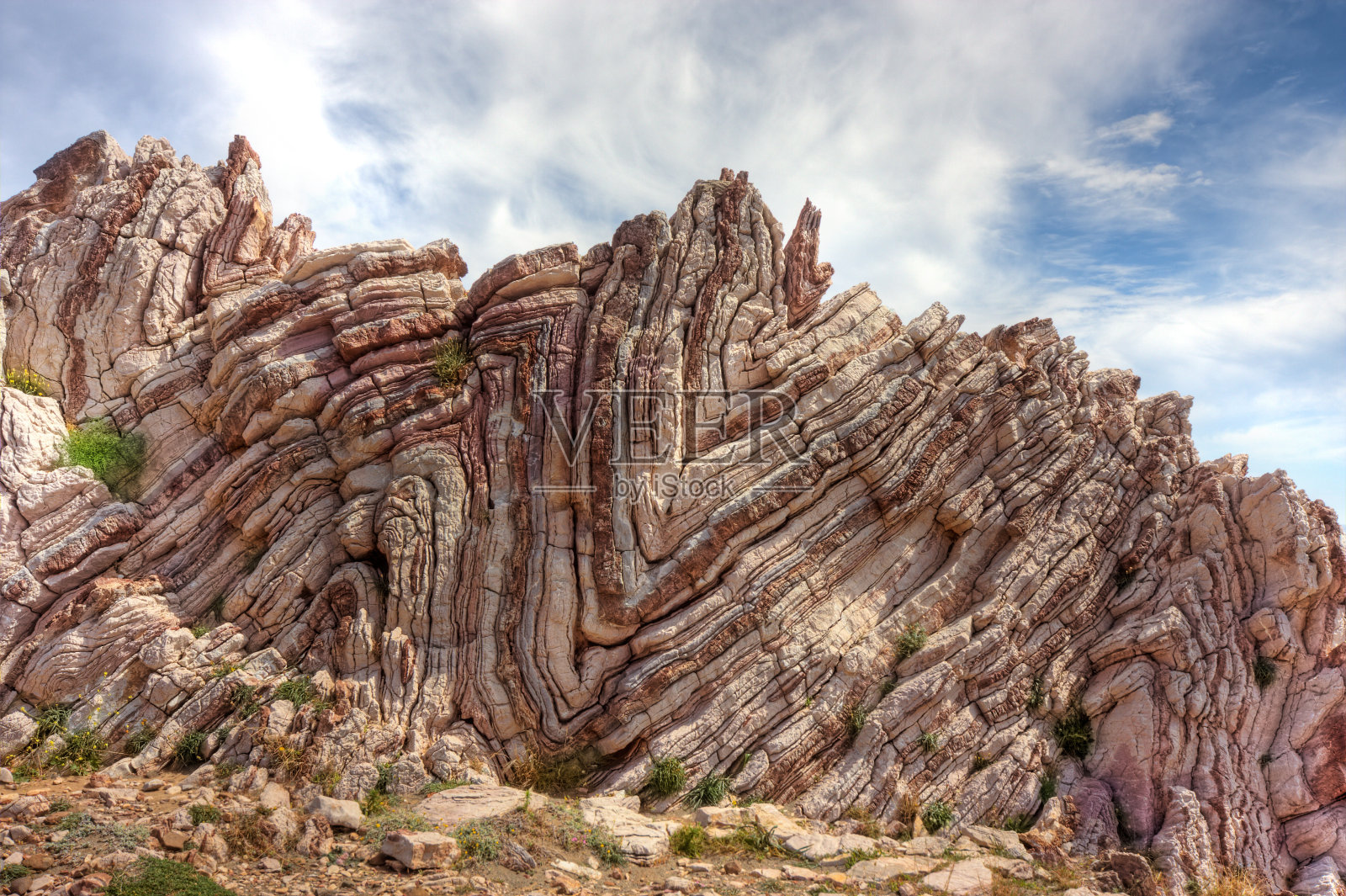折叠的岩石照片摄影图片