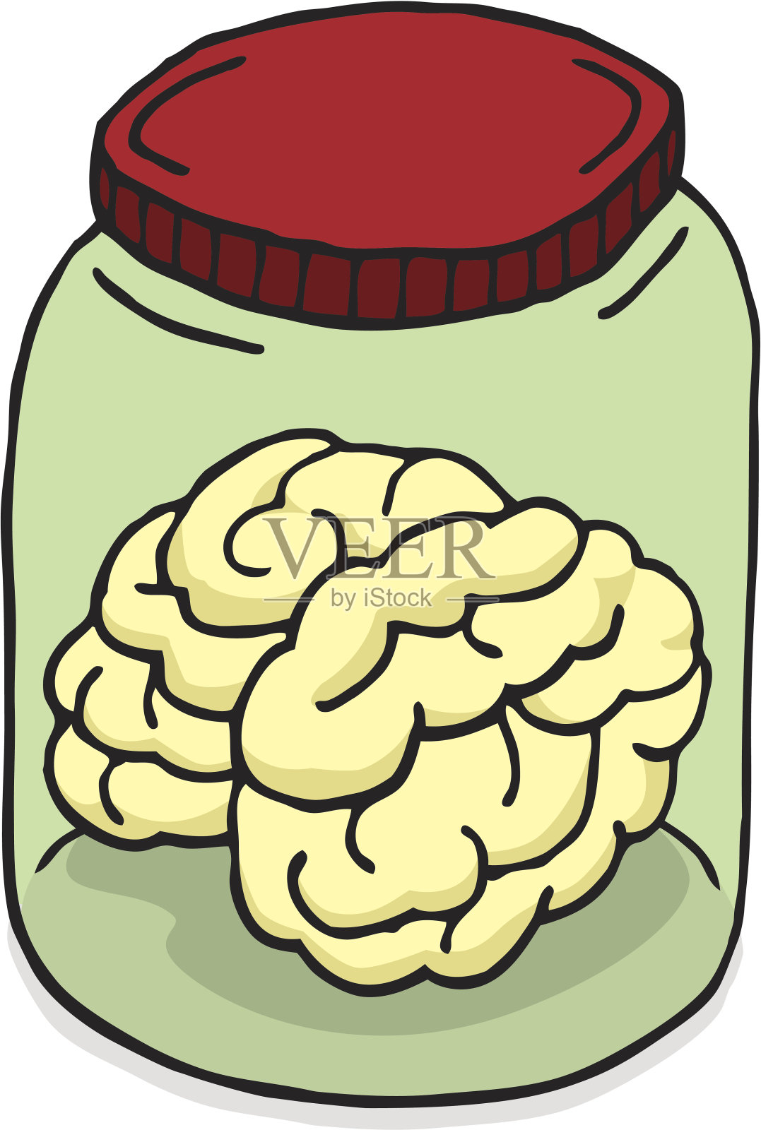 罐子里的大脑设计元素图片