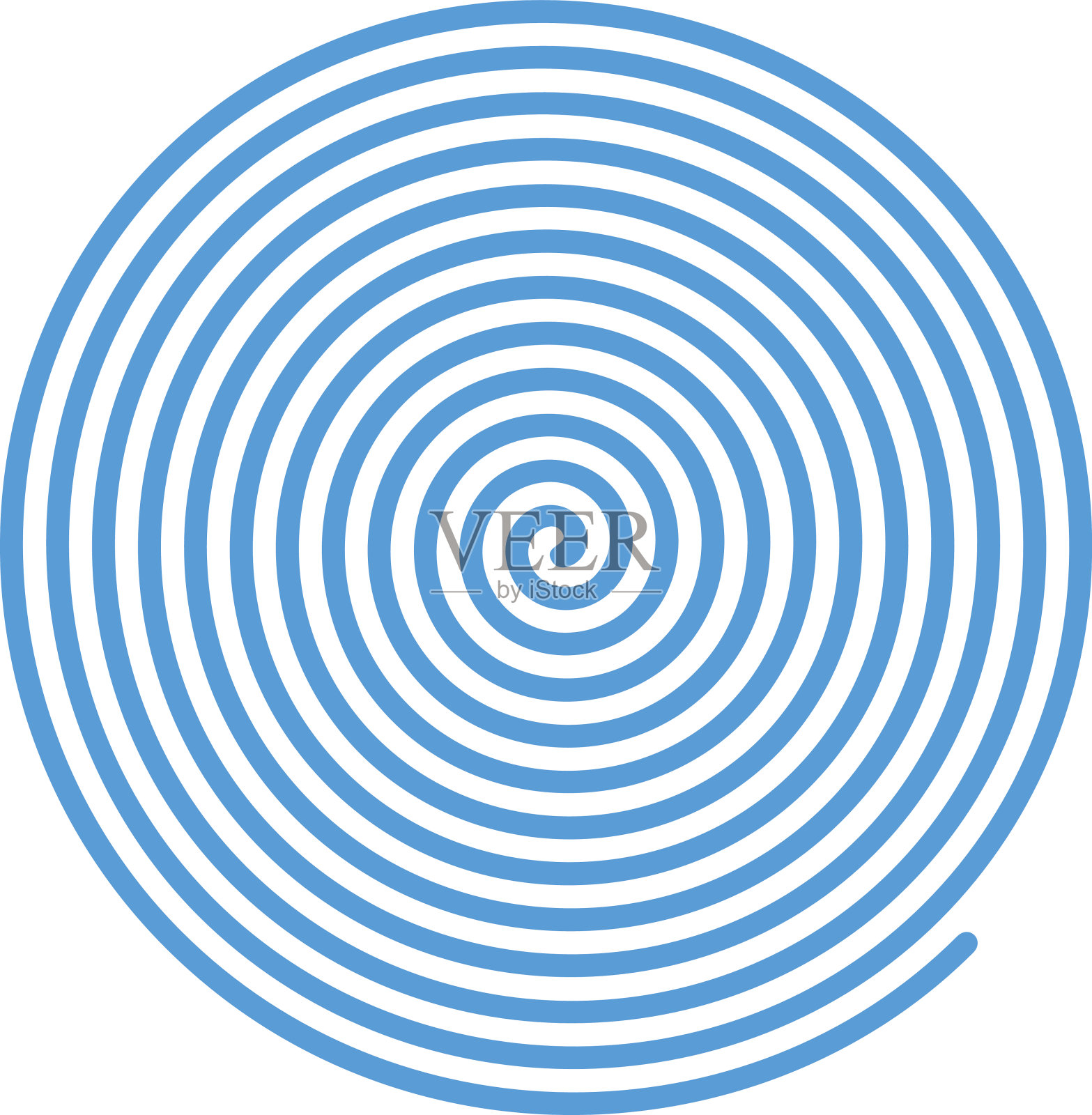 蓝色的向量螺旋。设计元素图片