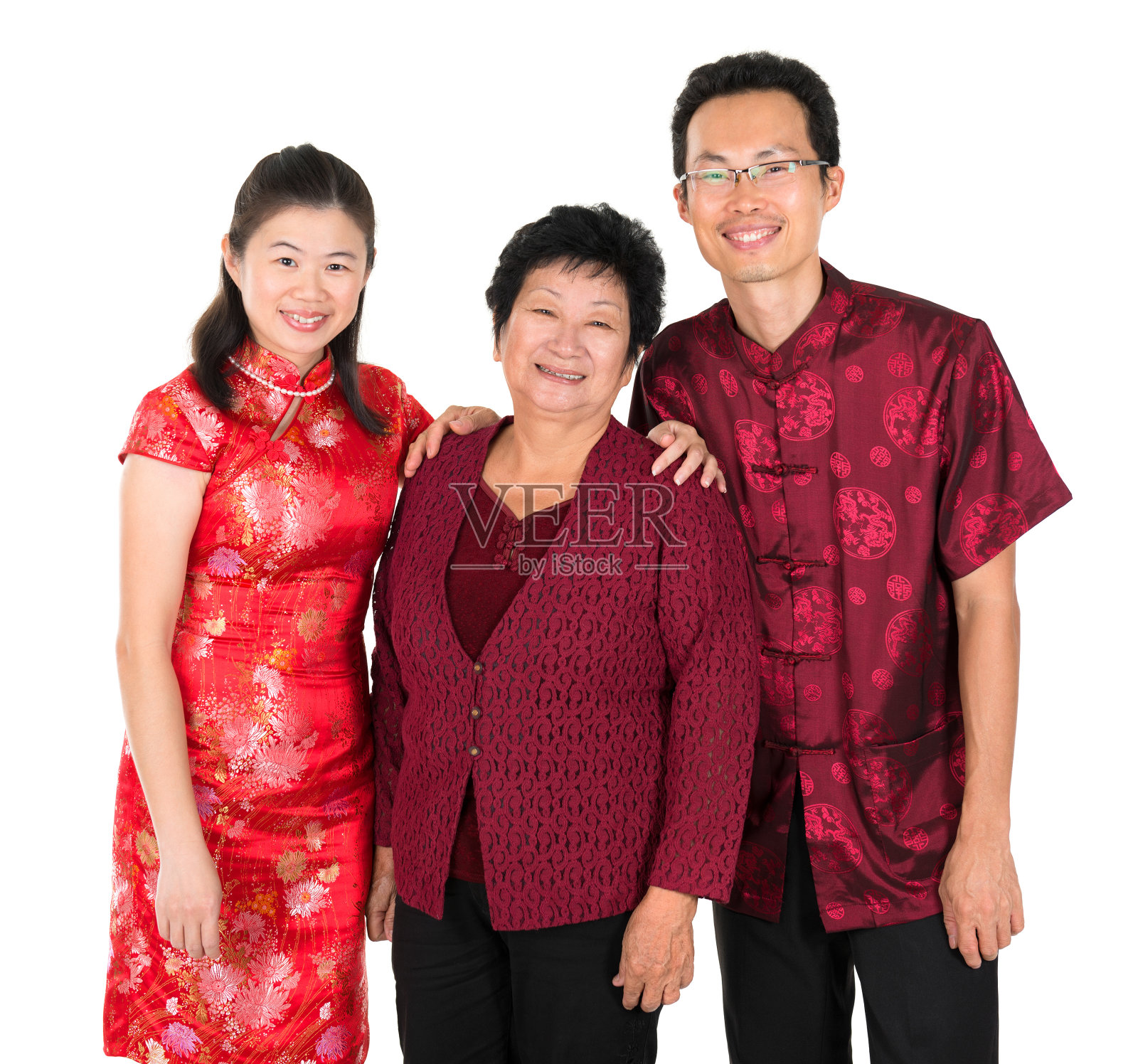 幸福的亚洲华人家庭照片摄影图片
