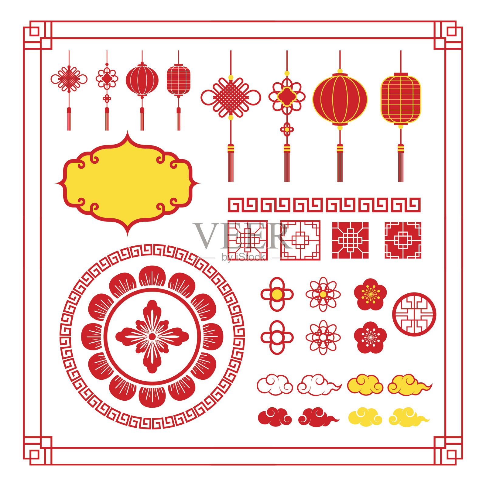 中国设计元素，装饰品设计元素图片