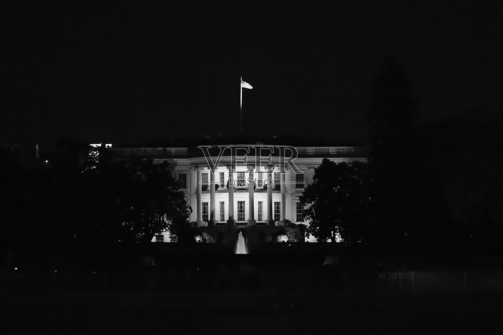 夜色中的美国白宫照片摄影图片