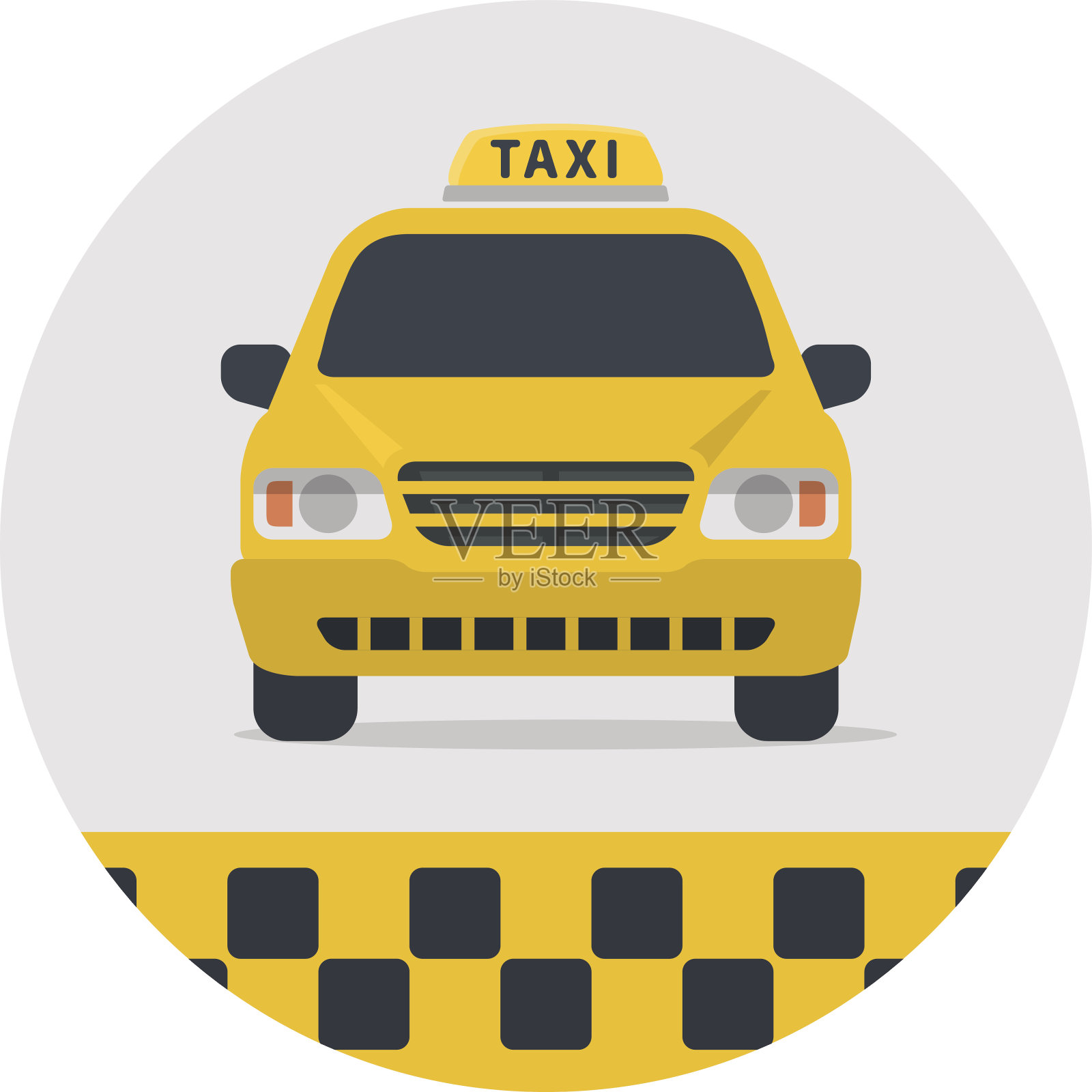 出租车标志矢量插图。插画图片素材