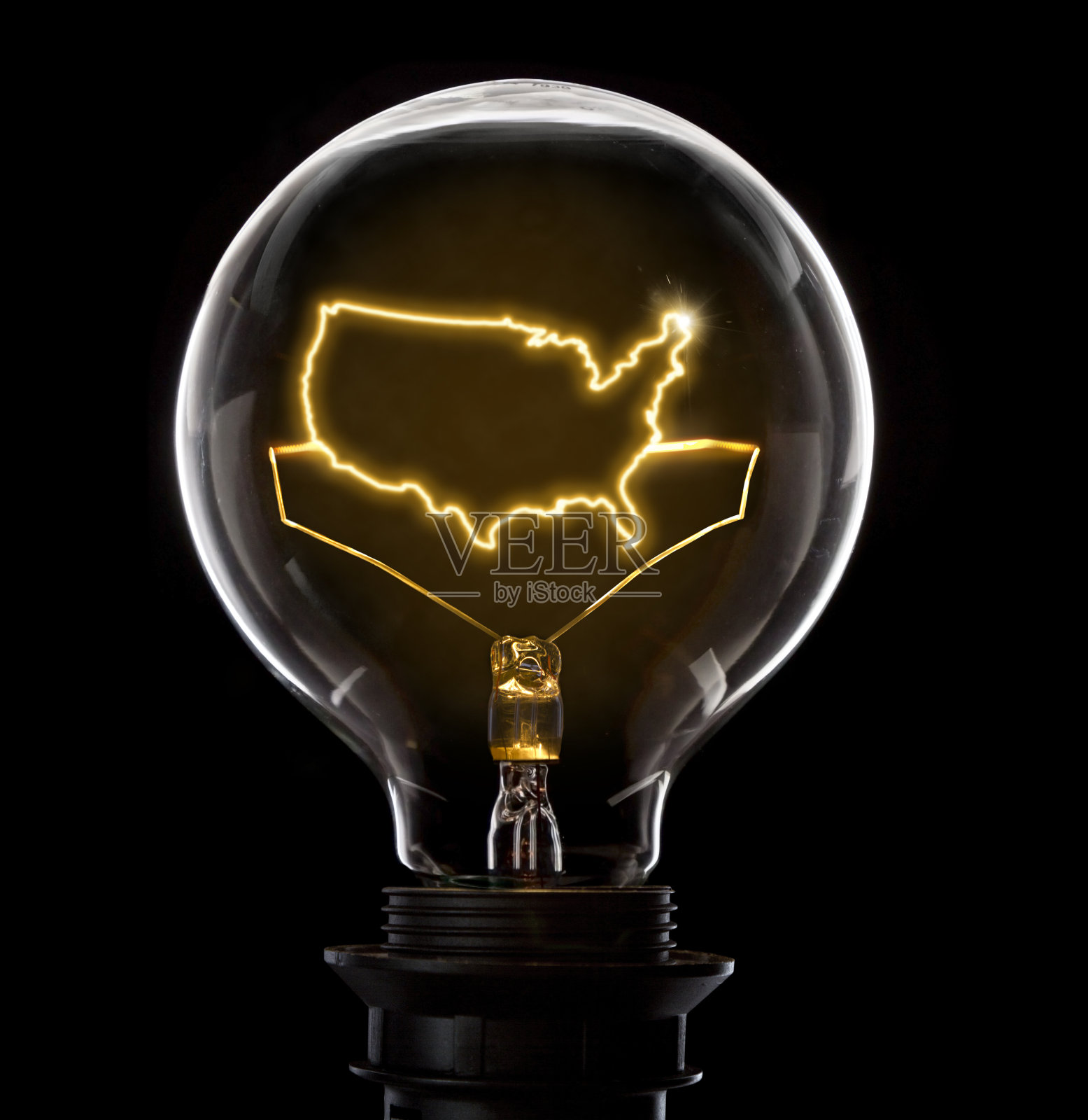 美国形状电线发光灯泡(系列)照片摄影图片