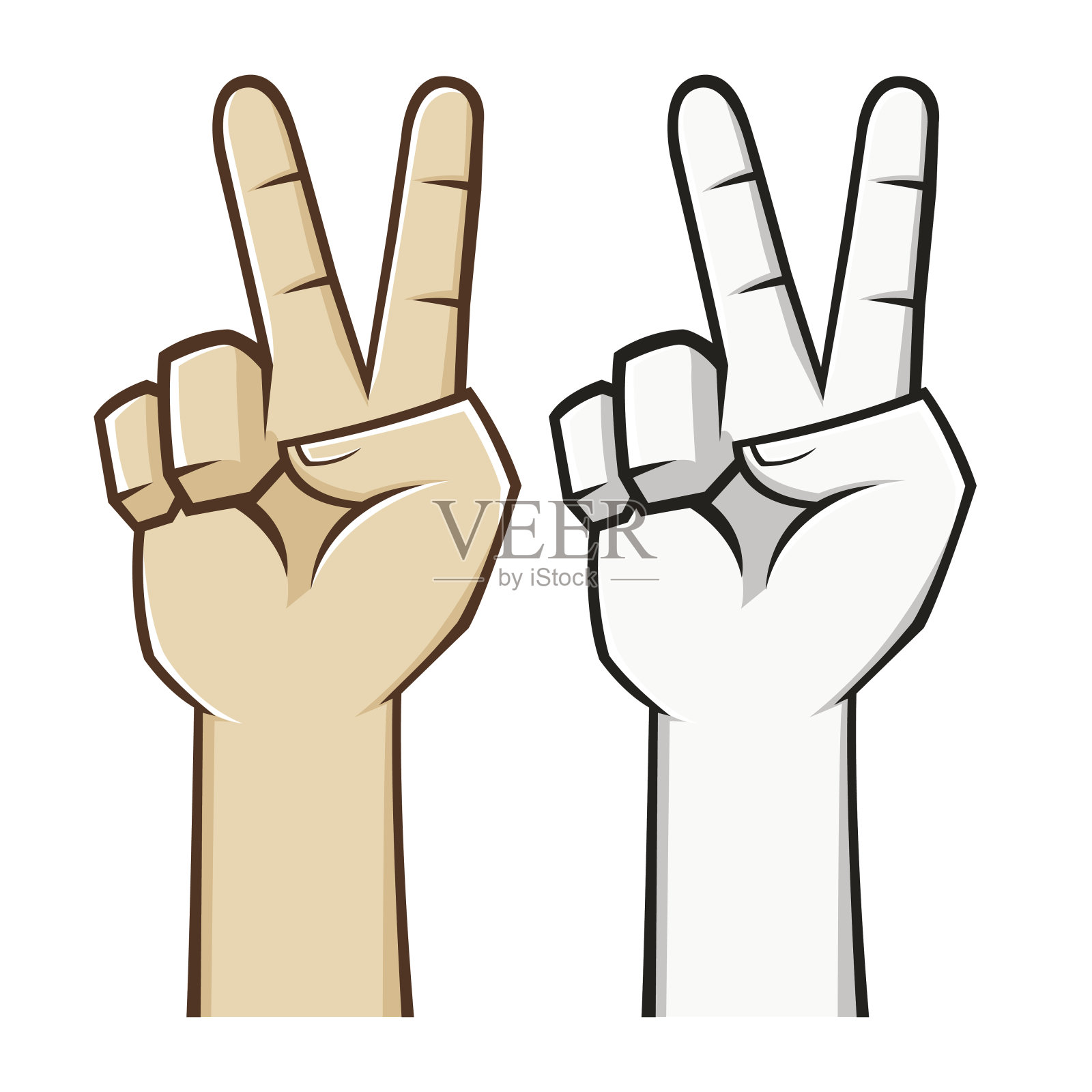 和平的手势语插画图片素材
