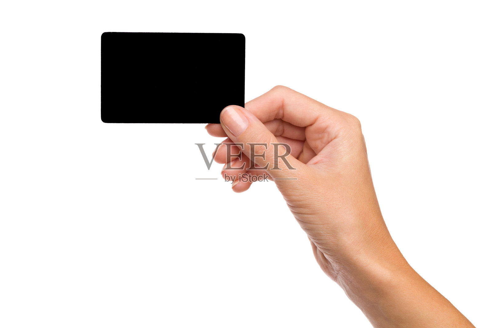 黑牌在女人手里照片摄影图片