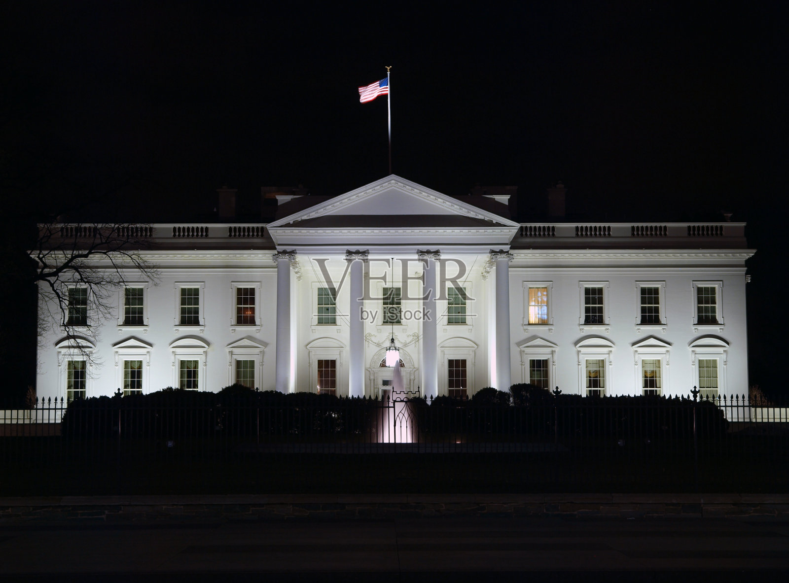 白宫的夜晚照片摄影图片