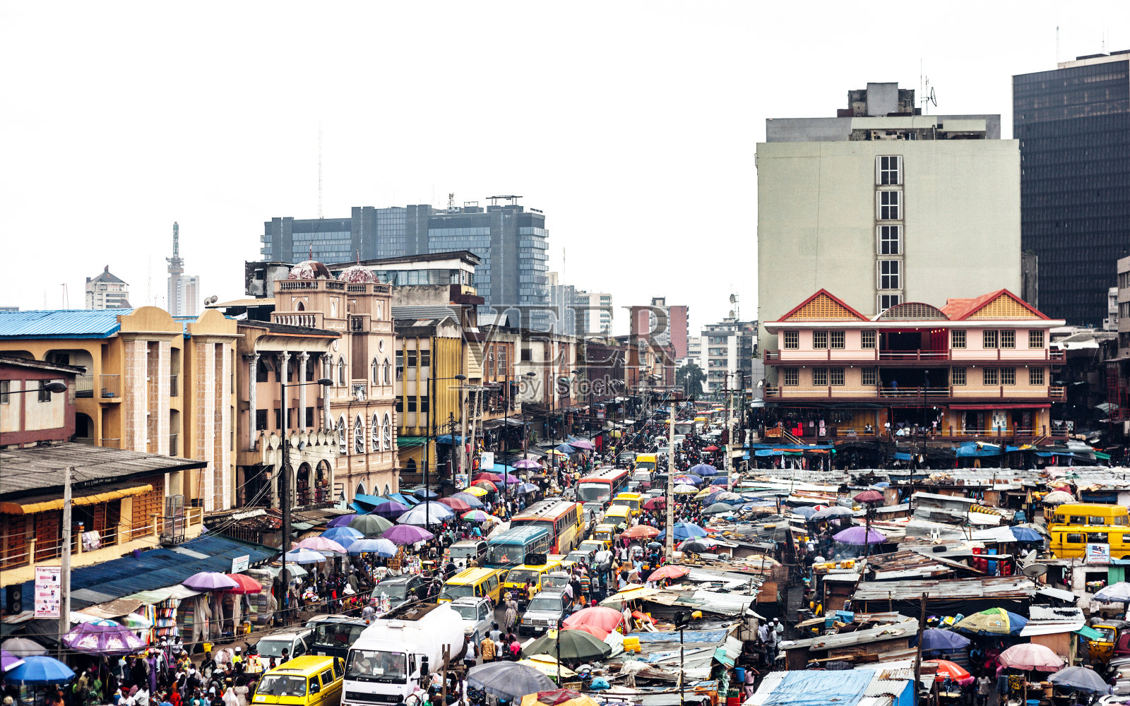 非洲城市-尼日利亚拉各斯。照片摄影图片