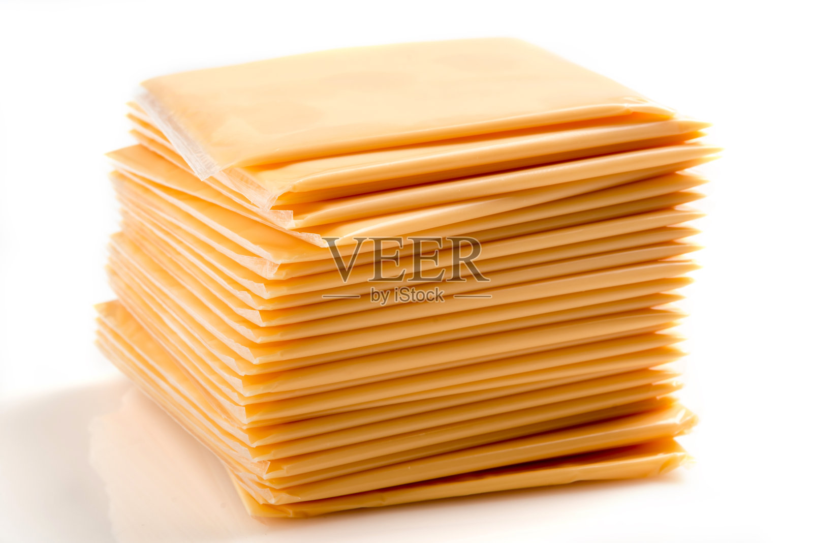 一堆切片美国黄奶酪照片摄影图片