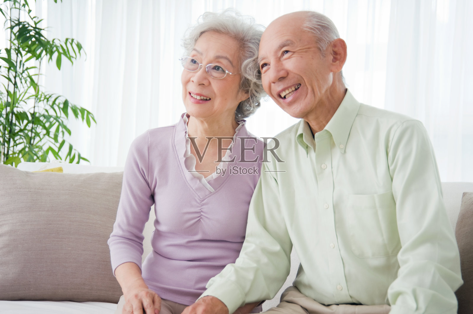 自信的亚洲老年夫妇照片摄影图片