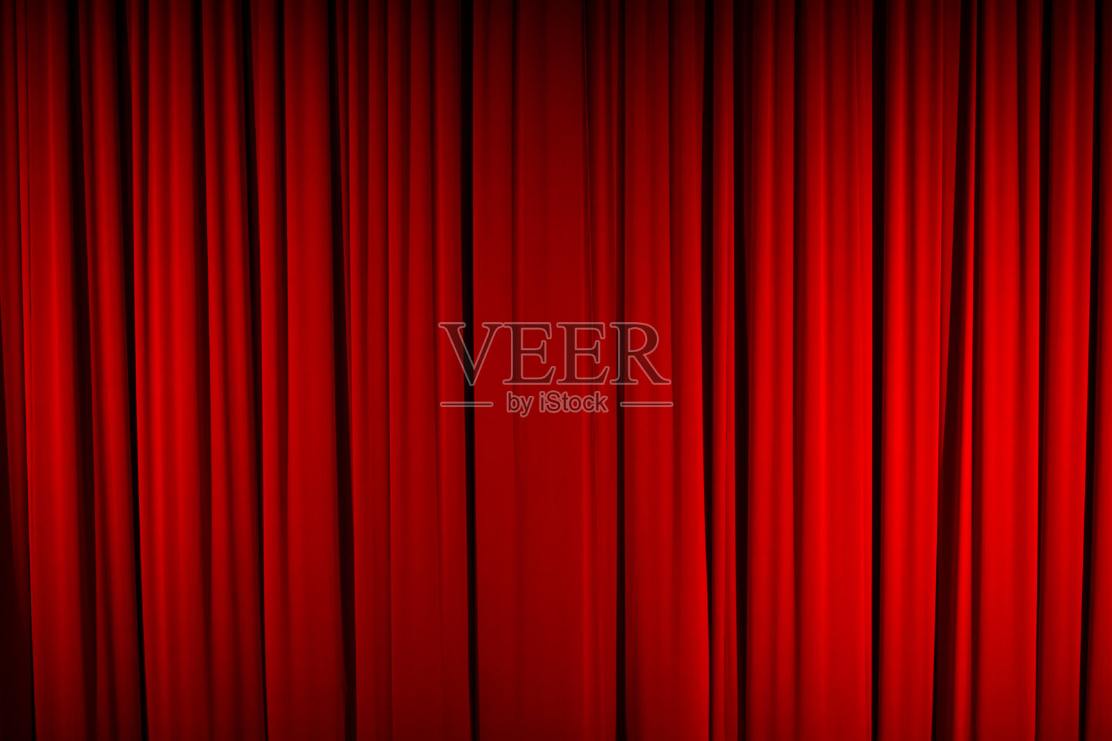 封闭的红色舞台幕布的彩色图像照片摄影图片