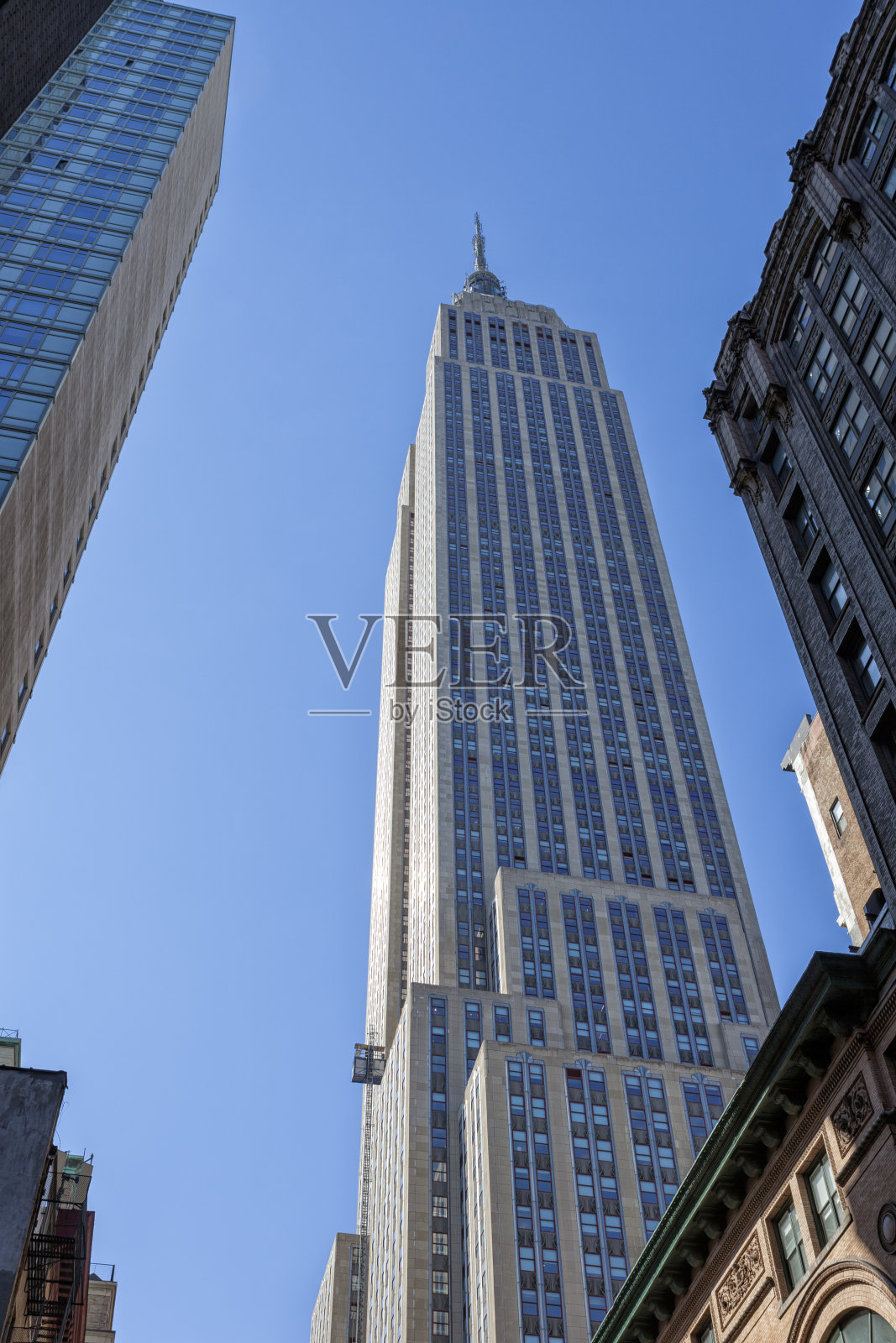 曼哈顿的建筑和帝国大厦，纽约市照片摄影图片