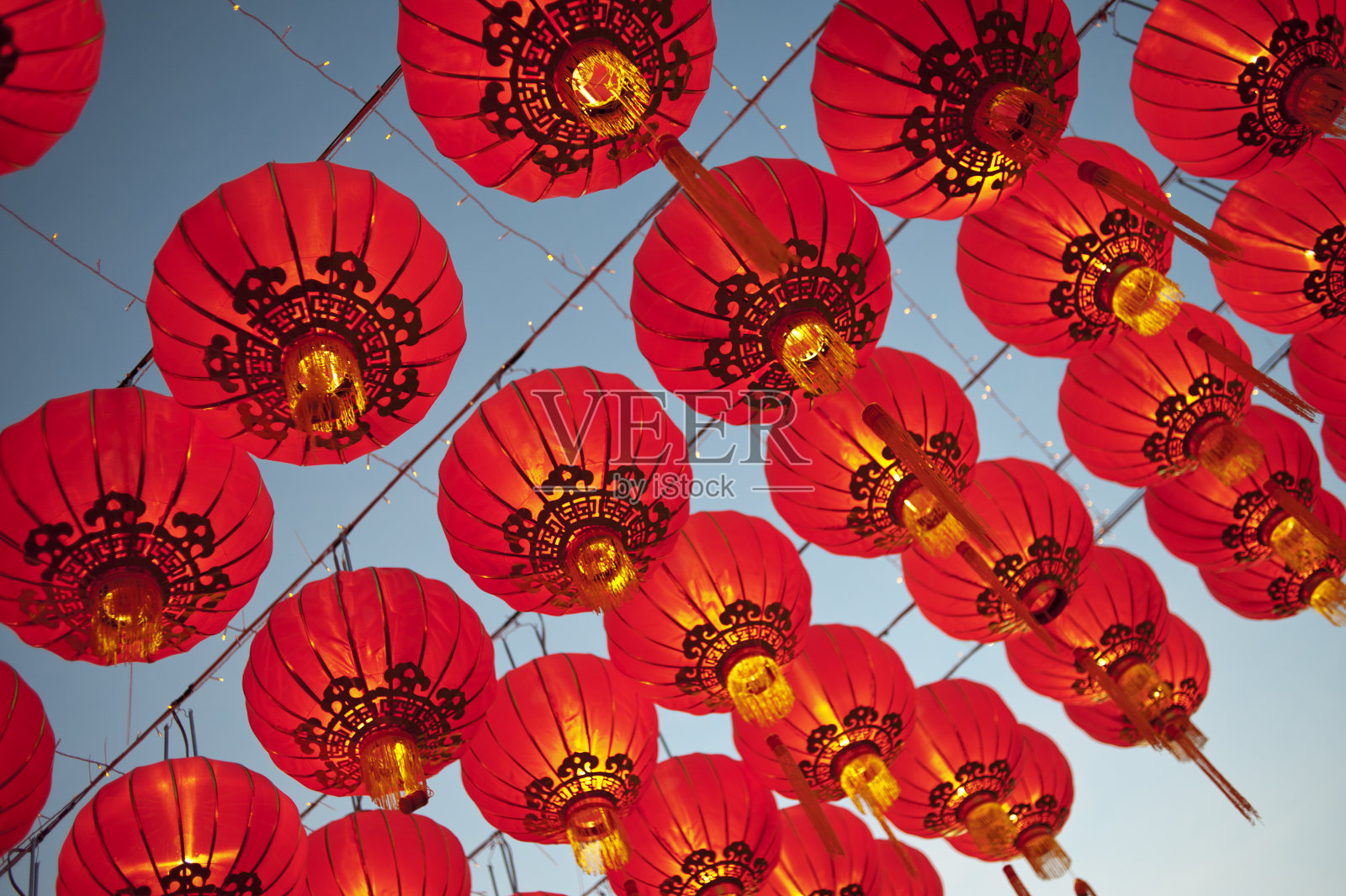 亚洲红色灯笼照片摄影图片