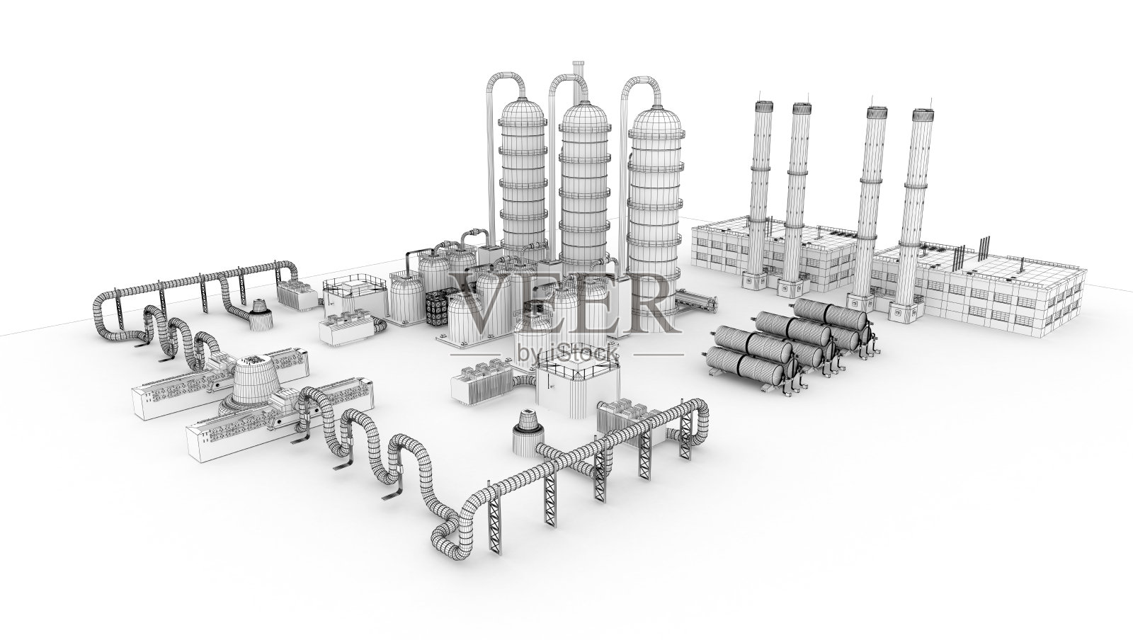 3D草图工业储油罐2照片摄影图片