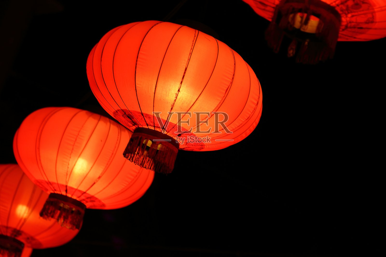 中国红纸灯笼照片摄影图片