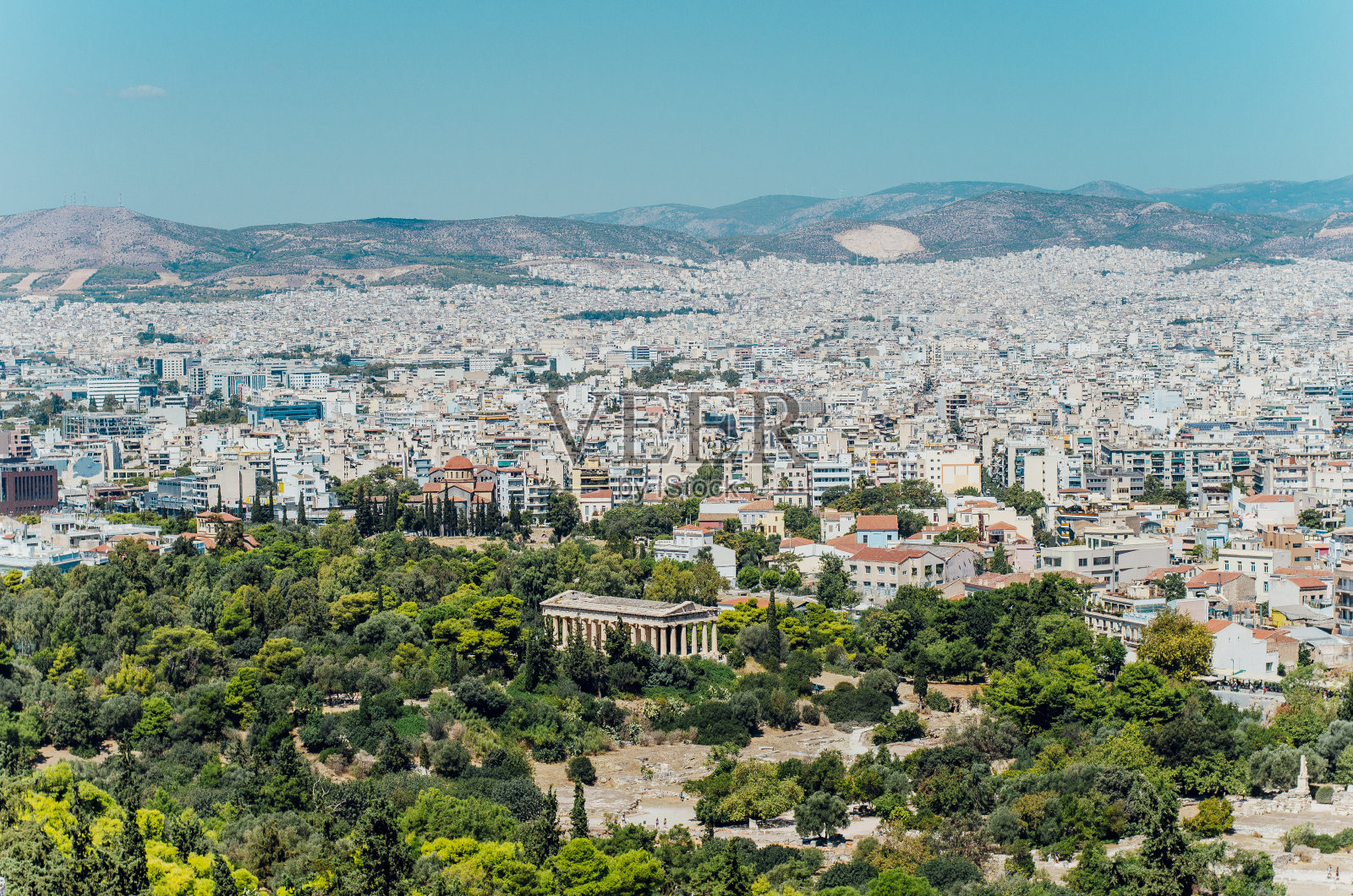 希腊雅典的古集市。照片摄影图片