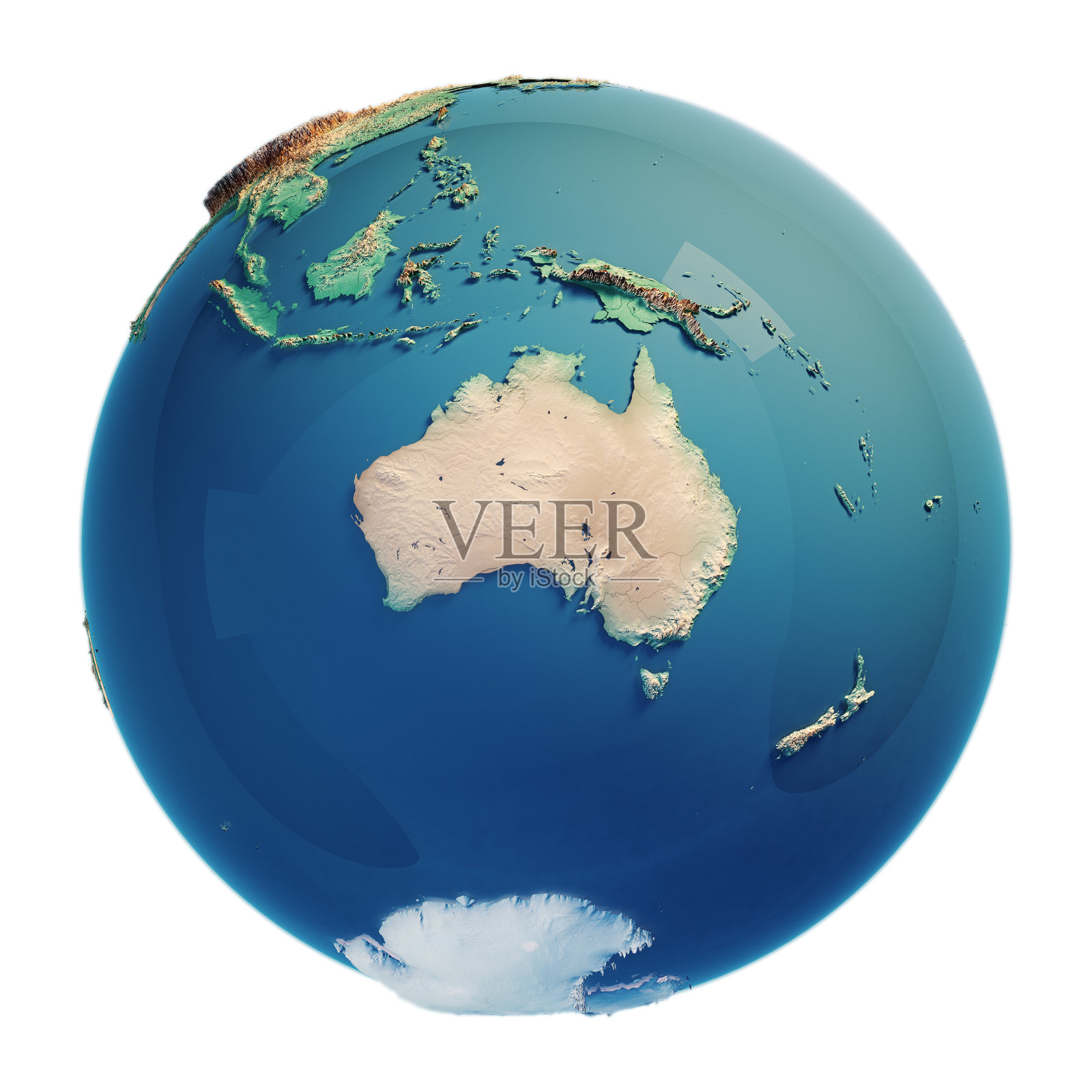 澳大利亚3D渲染行星地球照片摄影图片