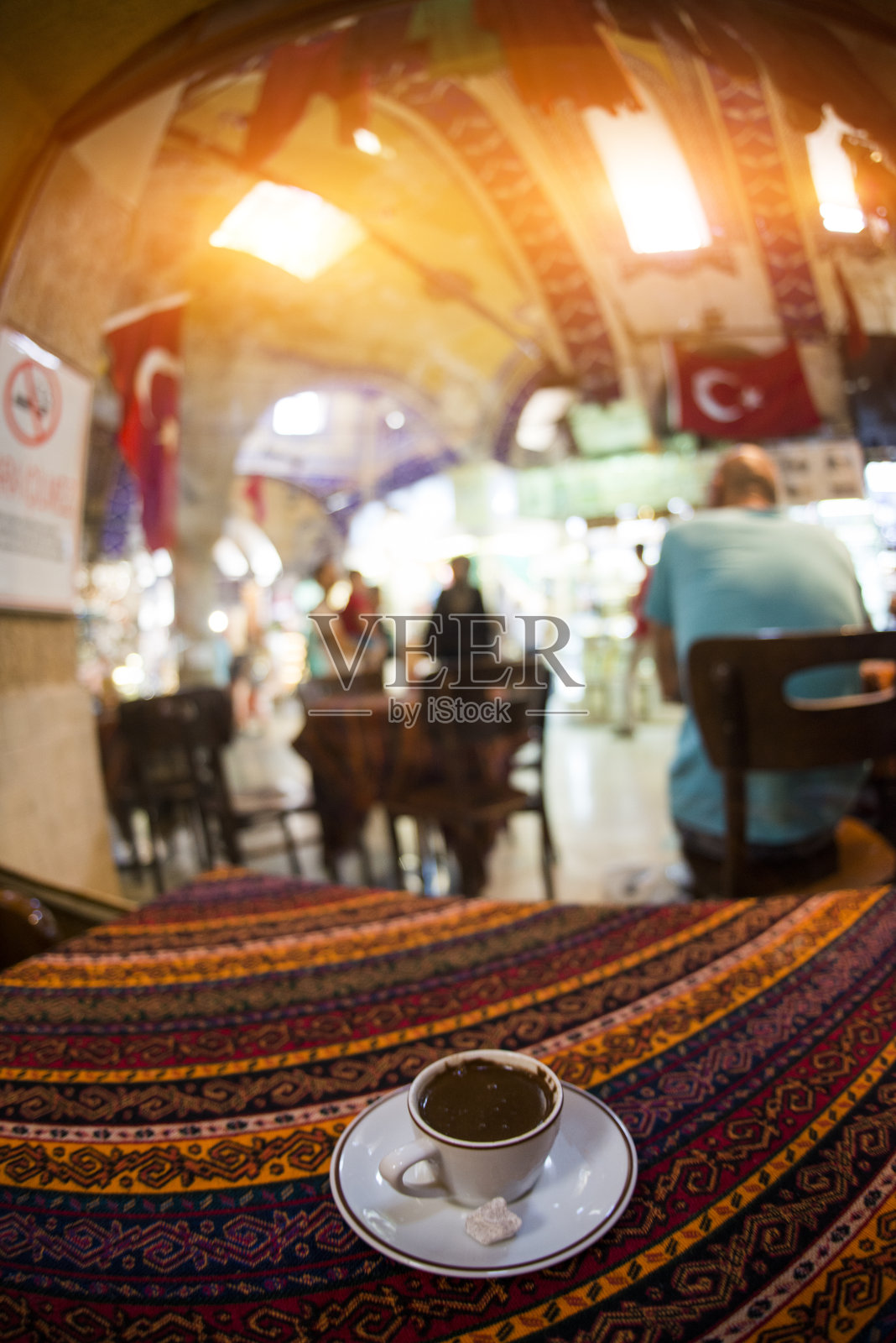 大巴扎的土耳其咖啡。伊斯坦布尔,土耳其照片摄影图片