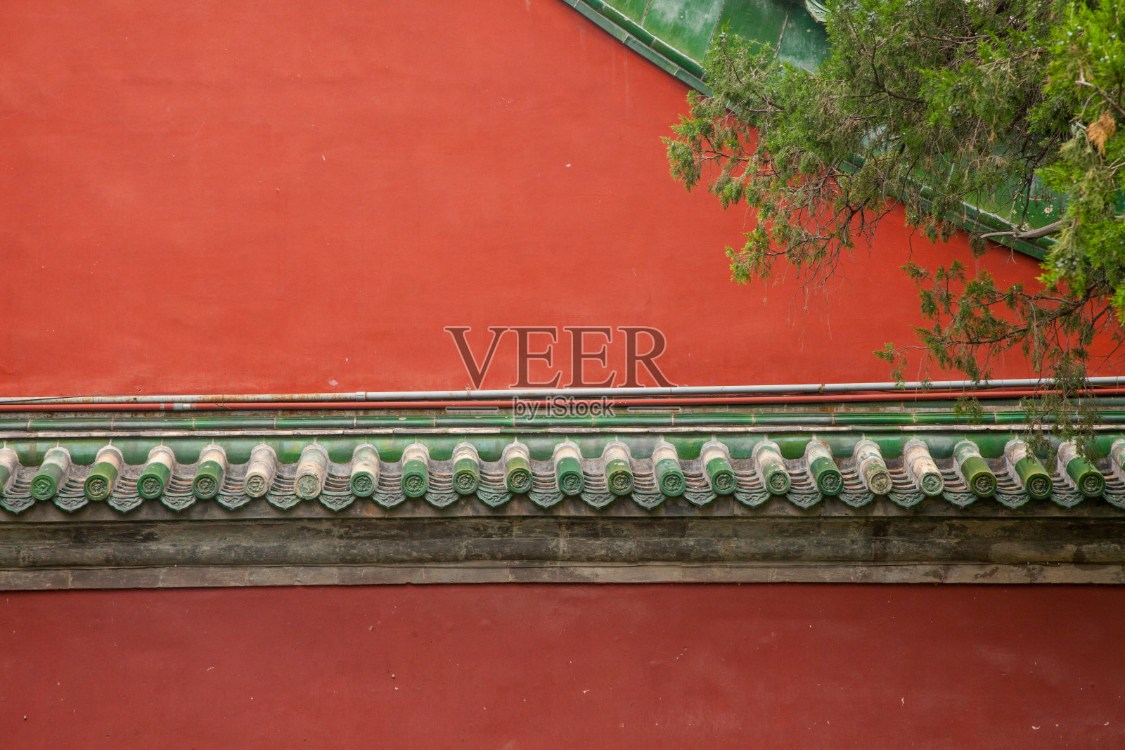 中国式的红墙。照片摄影图片