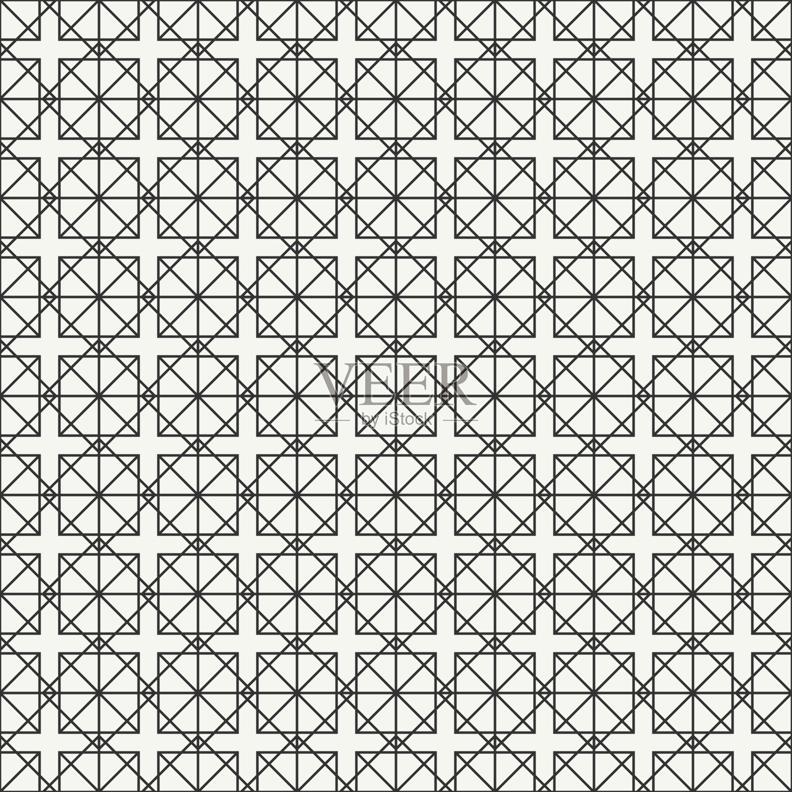 几何无缝立方体图案与菱形，正方形。矢量插图。背景。插画图片素材