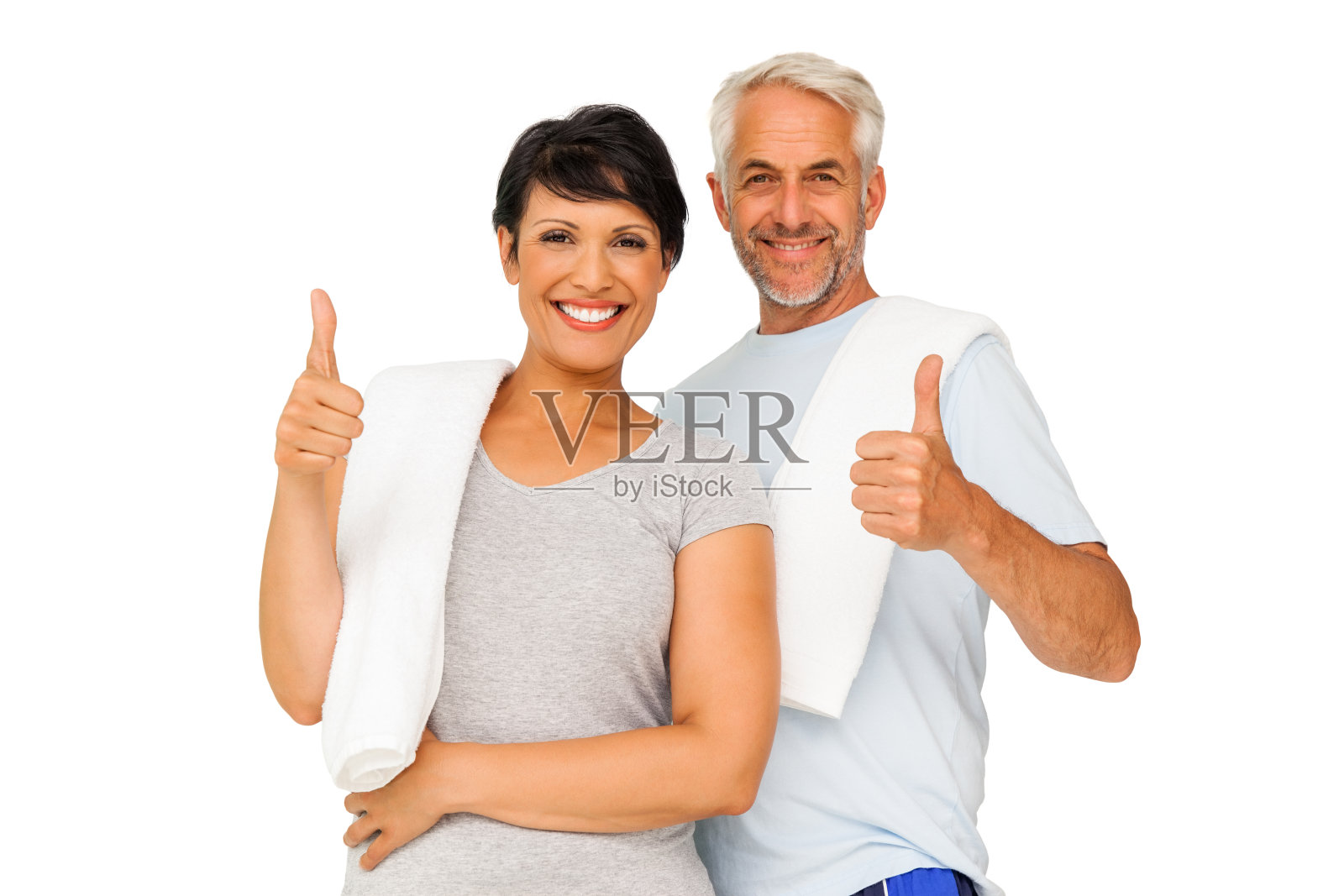 一对幸福的夫妇竖起大拇指照片摄影图片